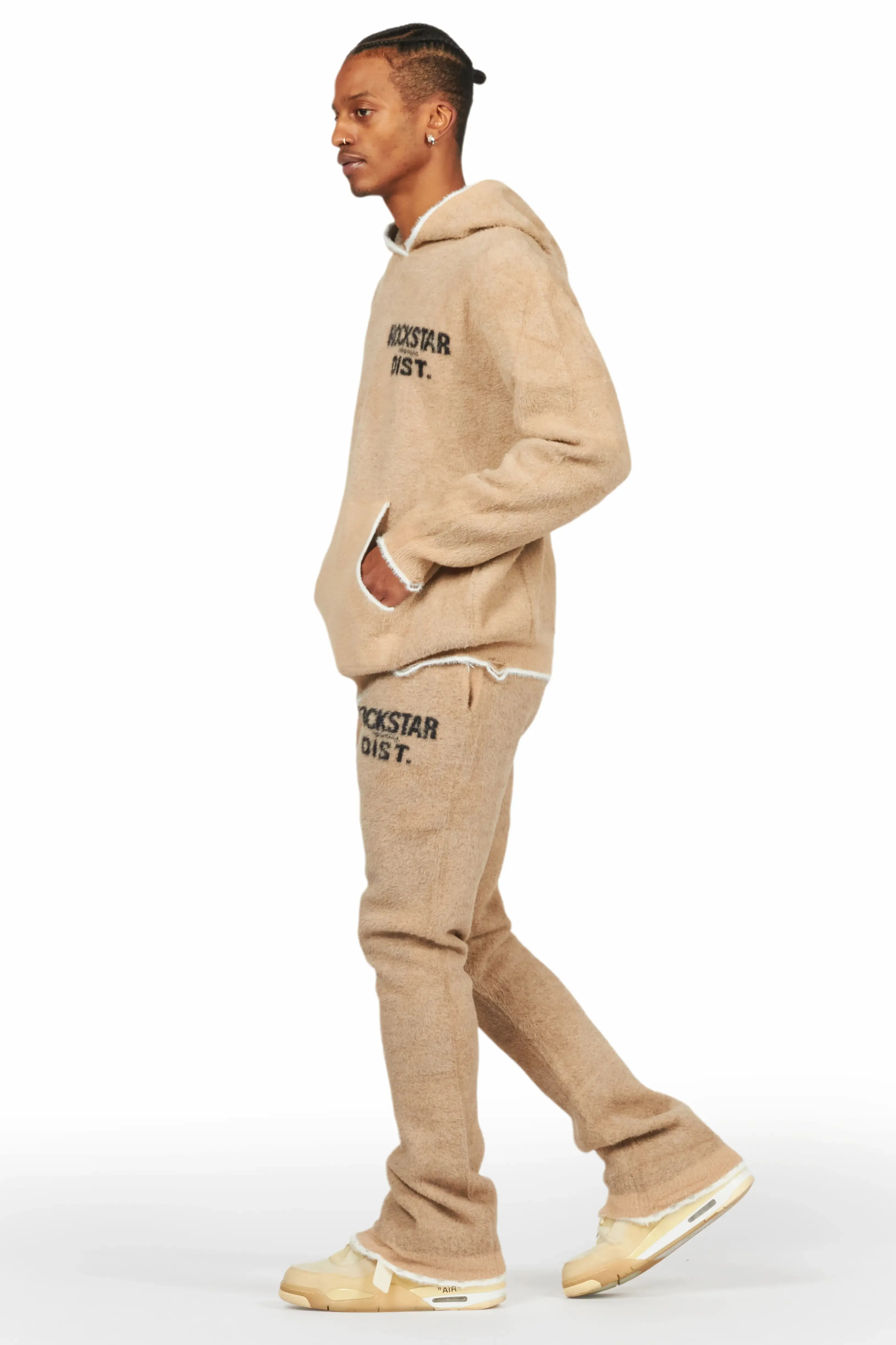 Lake Mohair Beige Stacked Knit Track Set sold by Rockstar Original product image thumbnail 3