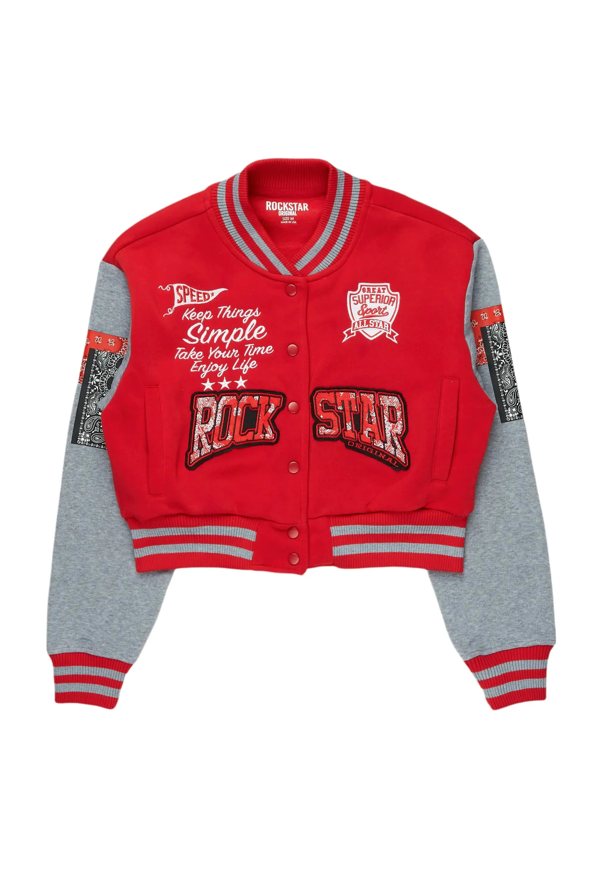 Dedtrica Red Varsity Jacket sold by Rockstar Original