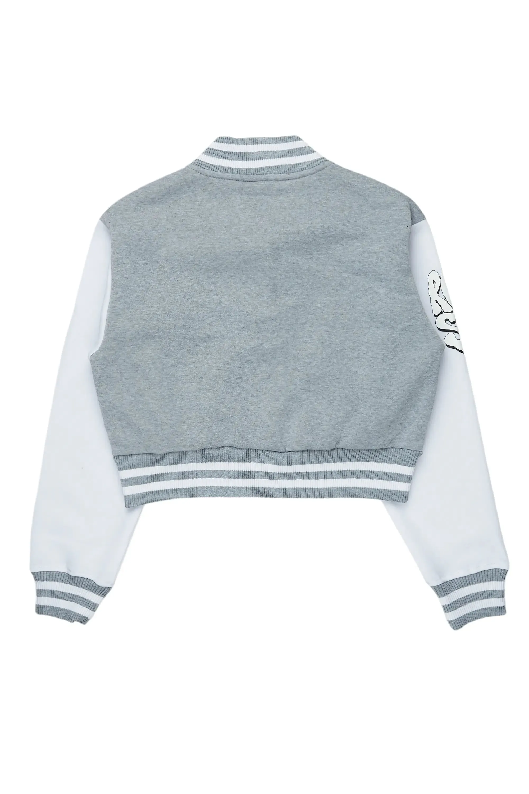 Kesira Heather Grey Varsity Jacket sold by Rockstar Original product image thumbnail 3