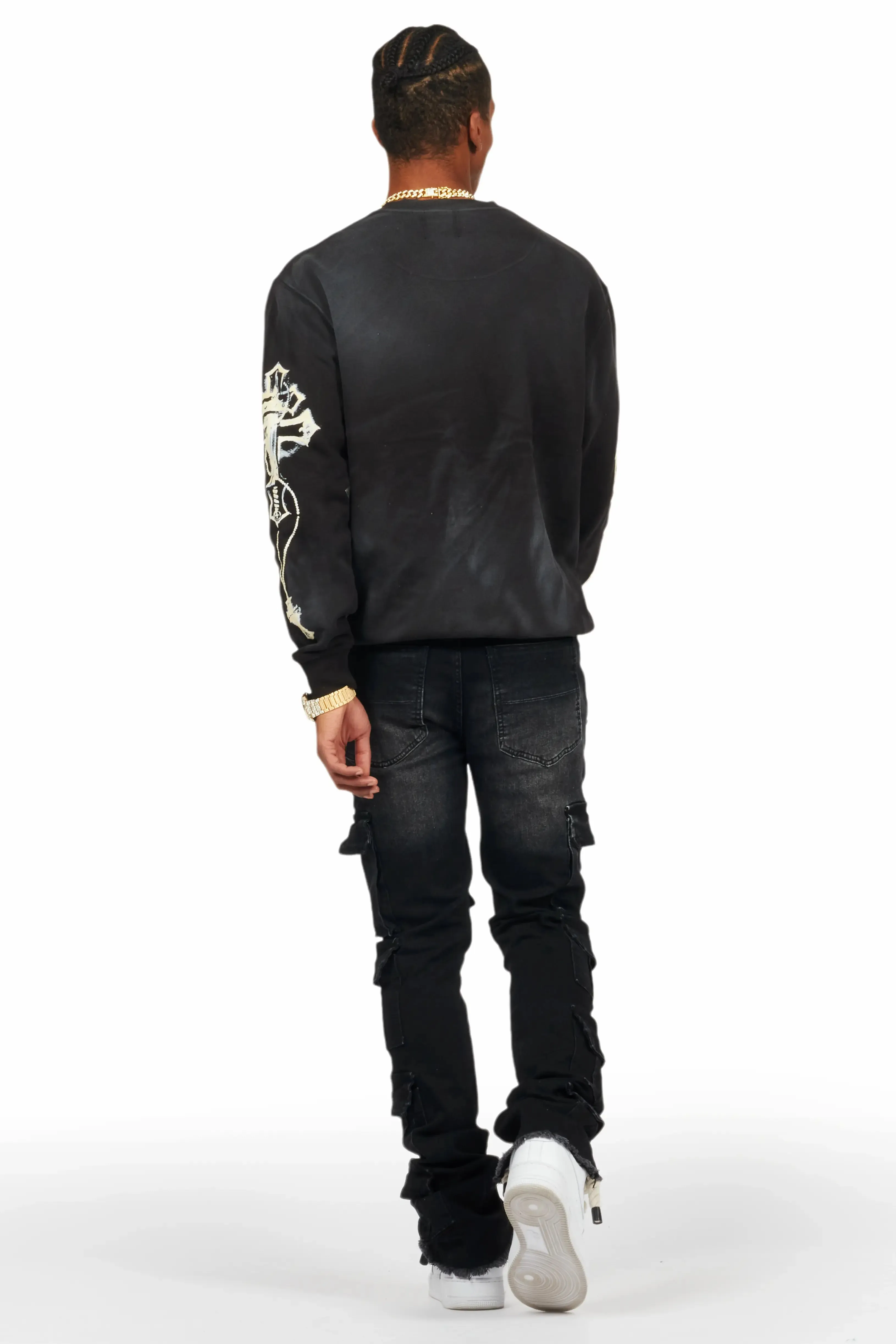Deiter Black Graphic Crewneck sold by Rockstar Original product image thumbnail 4