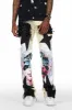 Helios Beige Patchwork Stacked Flare Jean sold by Rockstar Original
