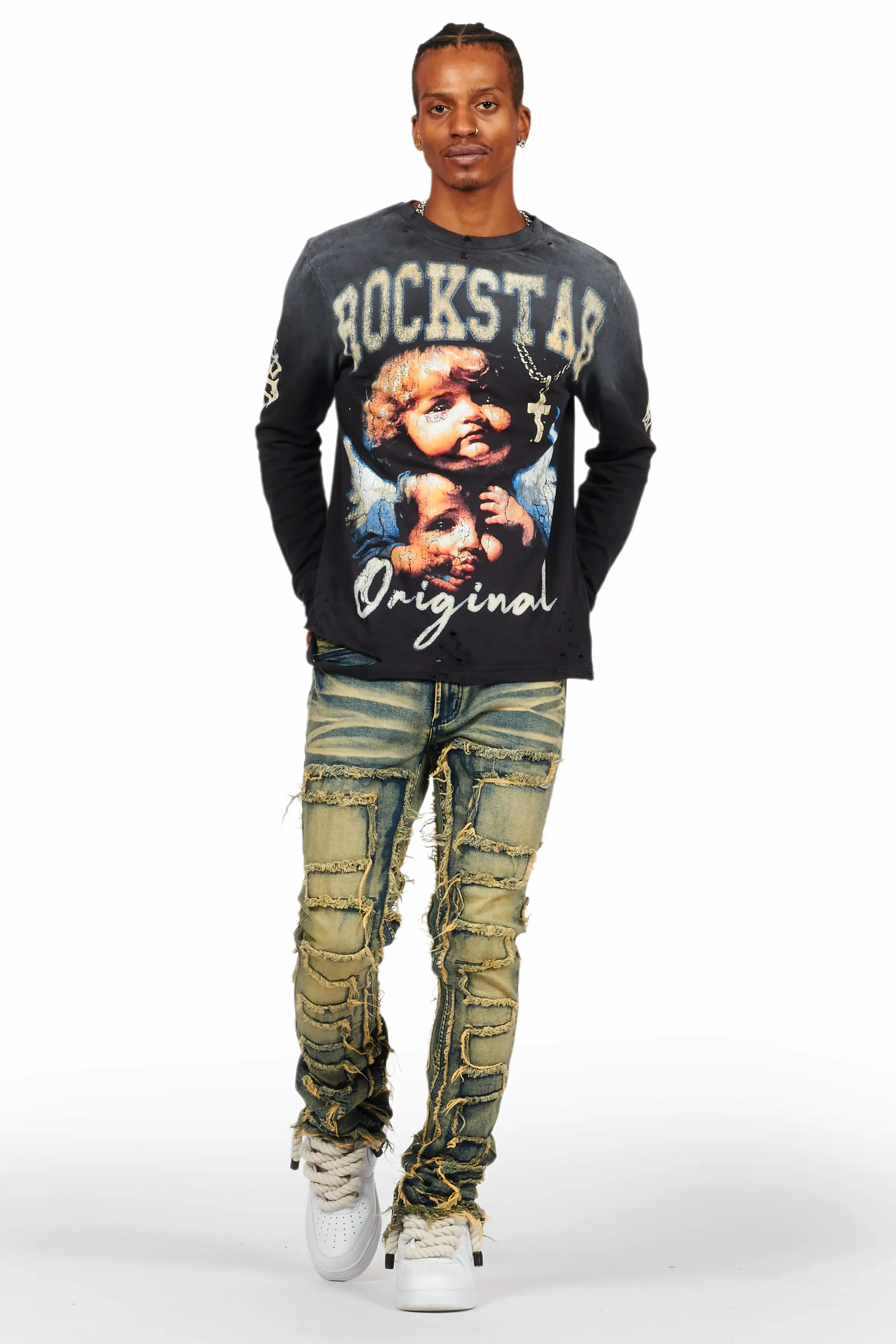 Deiter Black Long Sleeve Graphic T-Shirt sold by Rockstar Original product image thumbnail 2