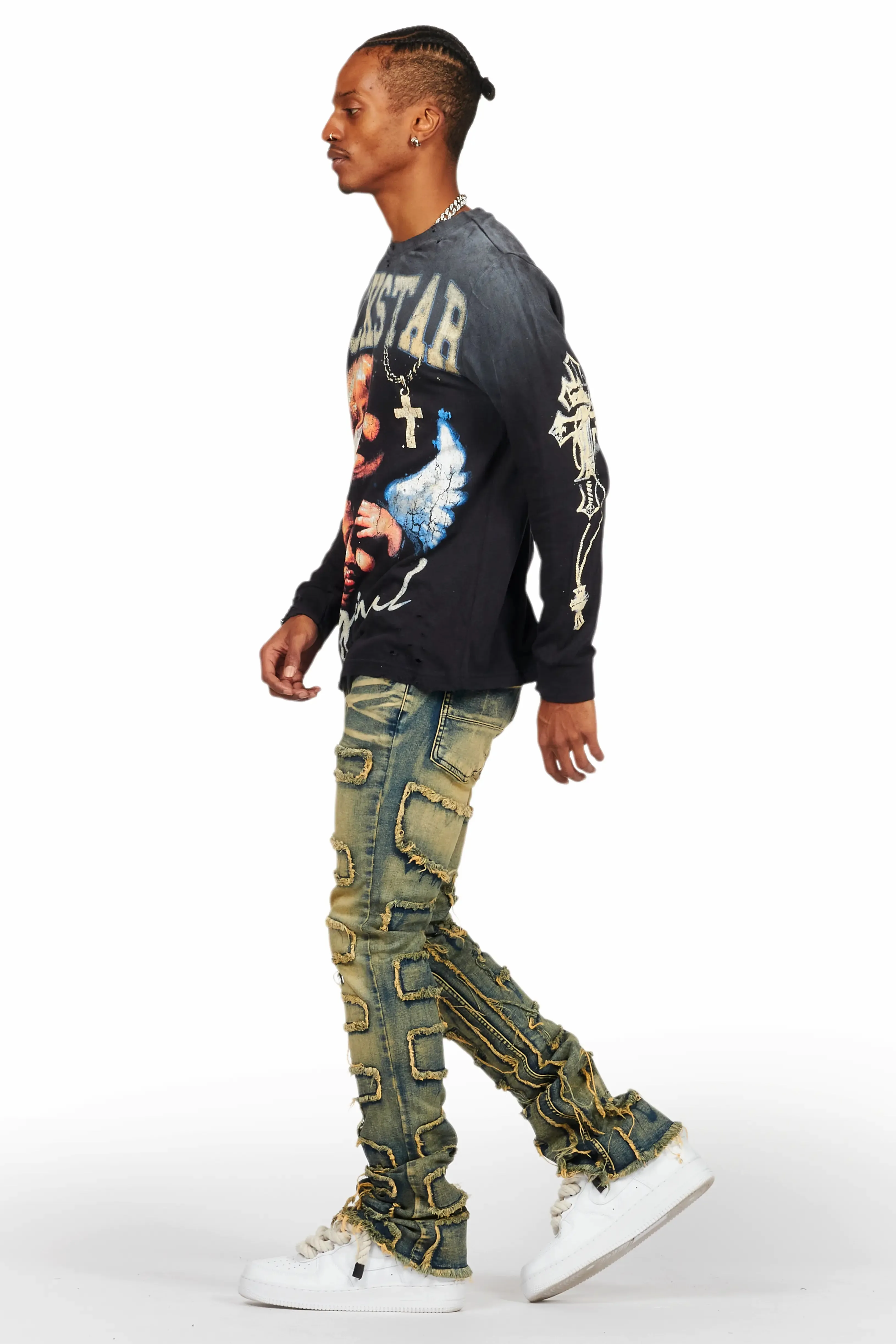 Deiter Black Long Sleeve Graphic T-Shirt sold by Rockstar Original product image thumbnail 3