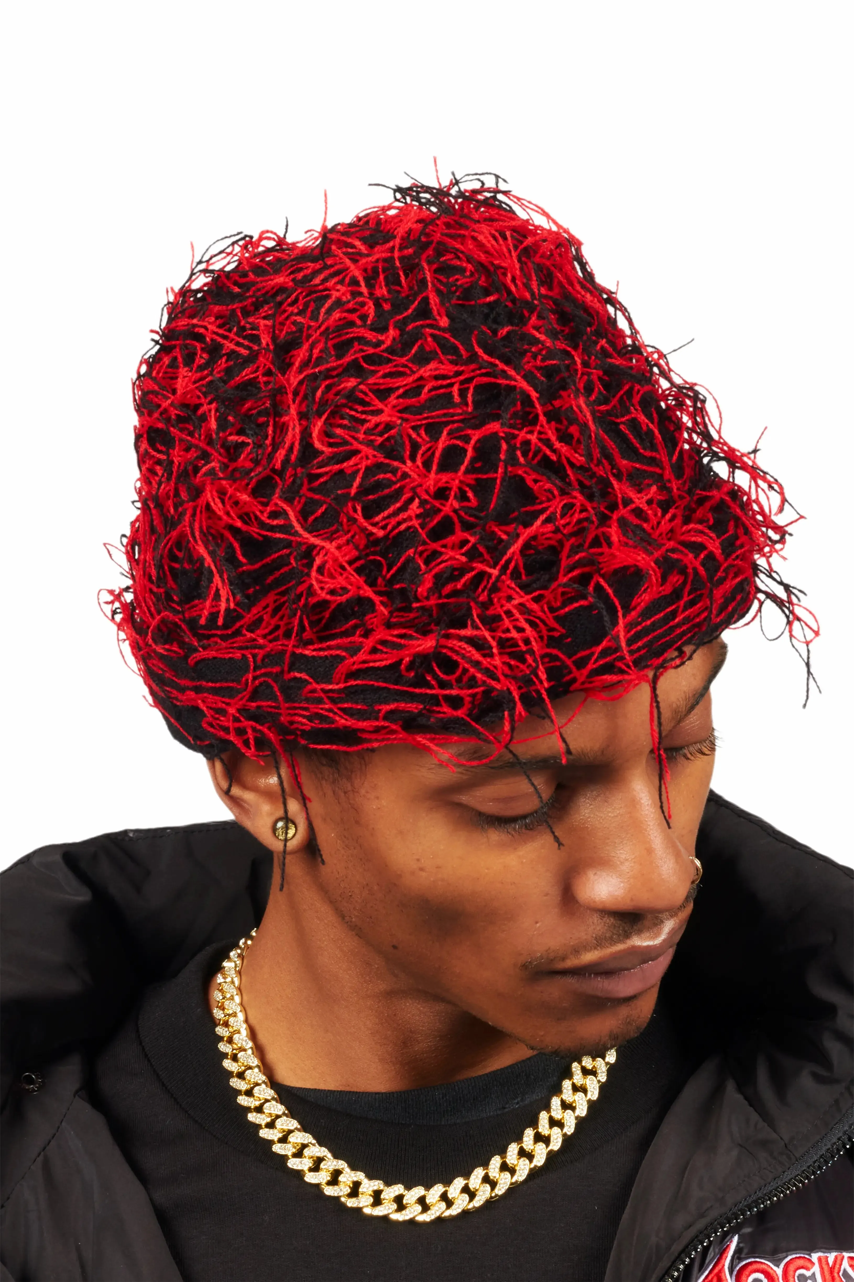 Otto Red Fuzzy Beanie sold by Rockstar Original product image thumbnail 4