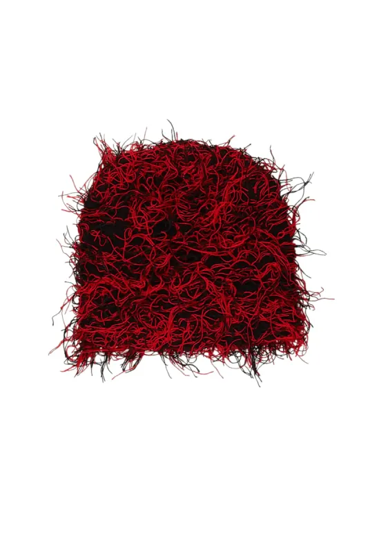 Otto Red Fuzzy Beanie sold by Rockstar Original