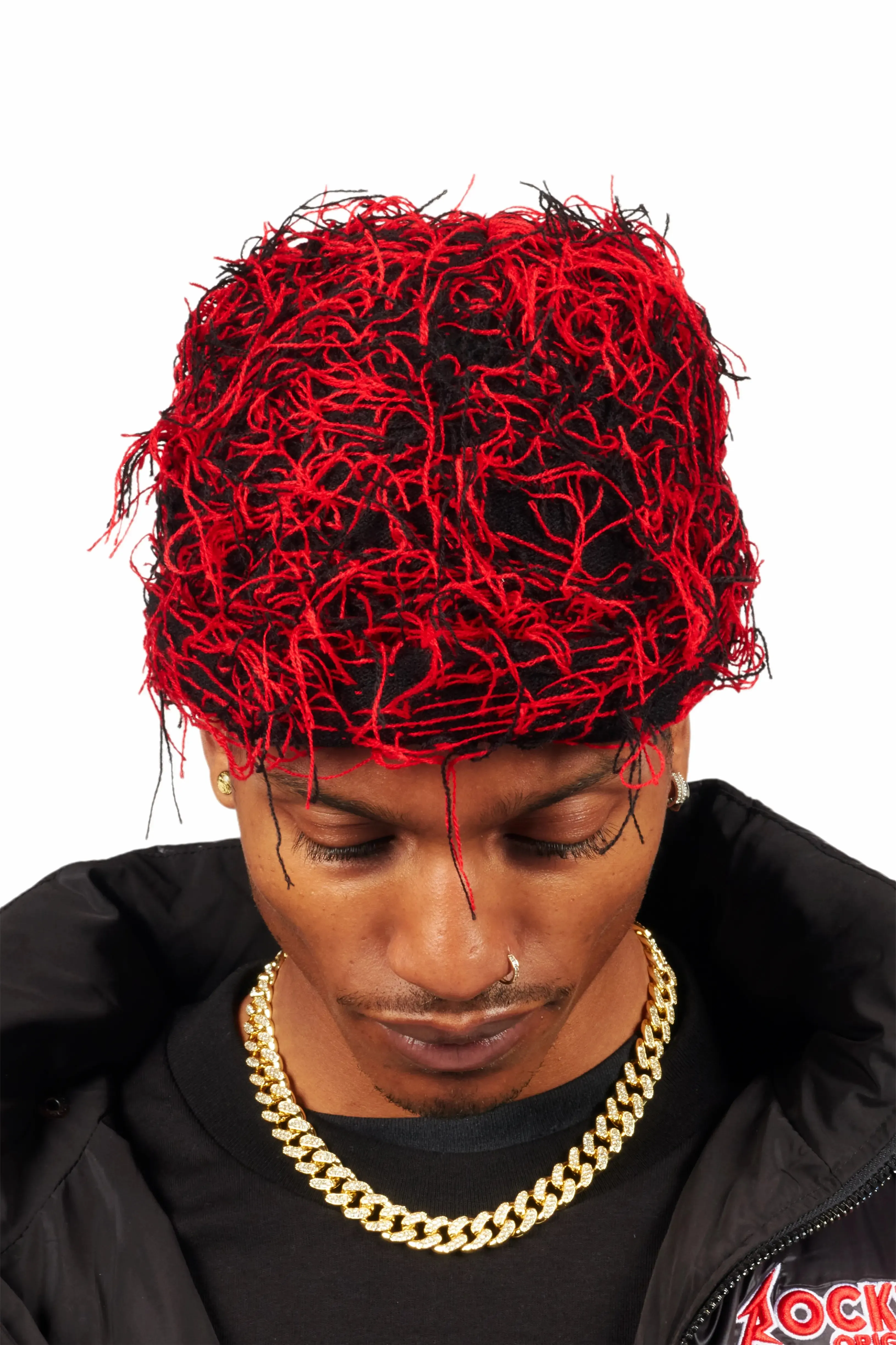 Otto Red Fuzzy Beanie sold by Rockstar Original product image thumbnail 2