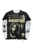 Farrah Black/White Double Layer Graphic T-Shirt sold by Rockstar Original