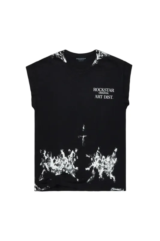 Pilan Black Graphic T-Shirt sold by Rockstar Original