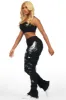 Sammia Black Painted Stacked Flare Jean sold by Rockstar Original