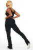 Sammia Black Painted Stacked Flare Jean sold by Rockstar Original