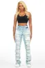 Sammia Light Wash Painted Stacked Flare Jean sold by Rockstar Original