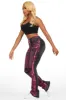 Keenana Black Painted Stacked Flare Jean sold by Rockstar Original