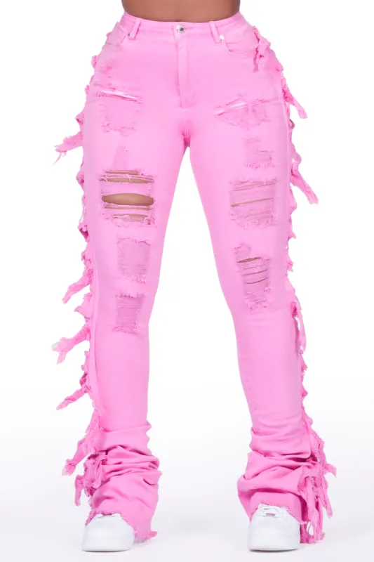 Cataleya Pink Super Stacked Jean sold by Rockstar Original