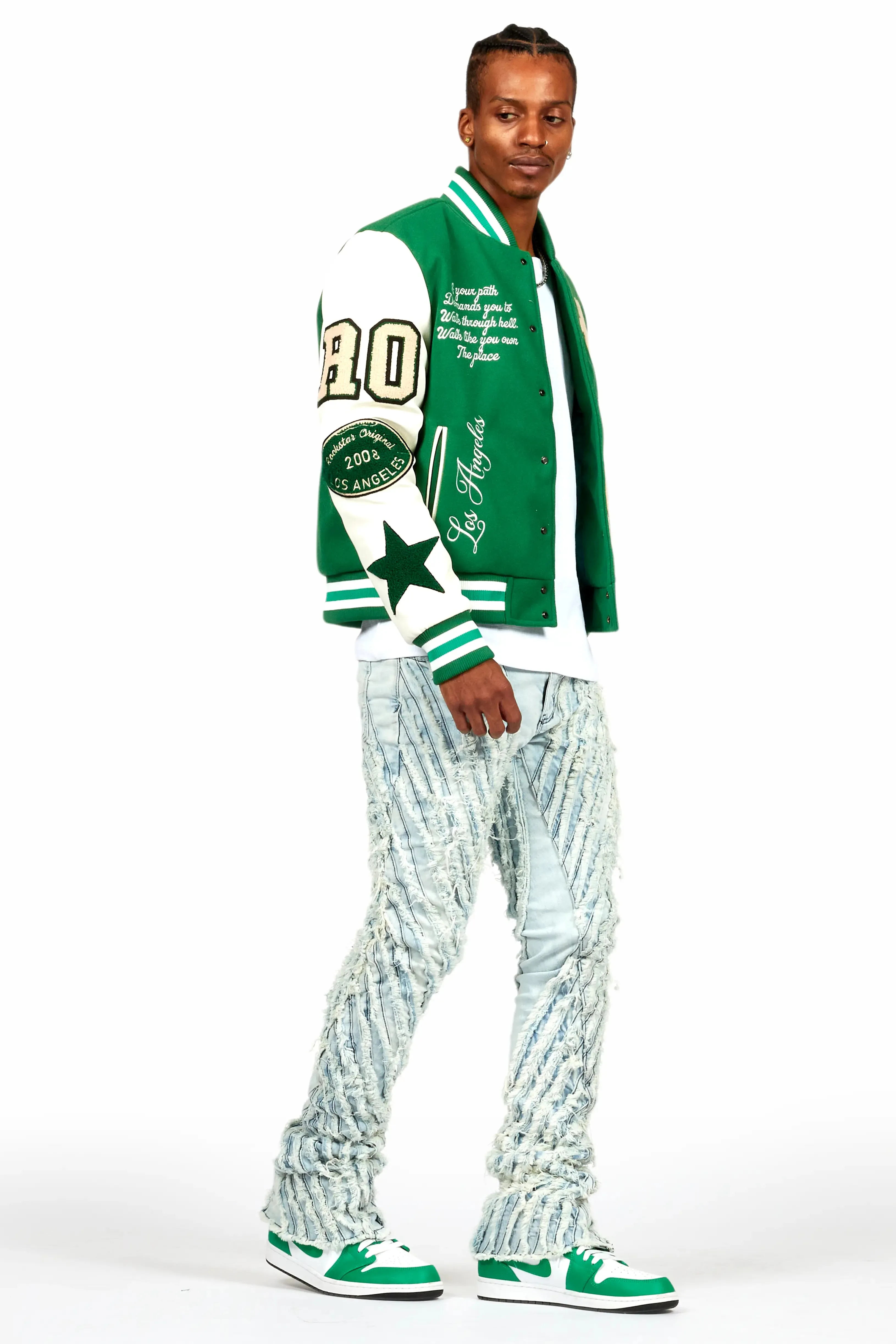 Balser Green Varsity Jacket sold by Rockstar Original product image thumbnail 3
