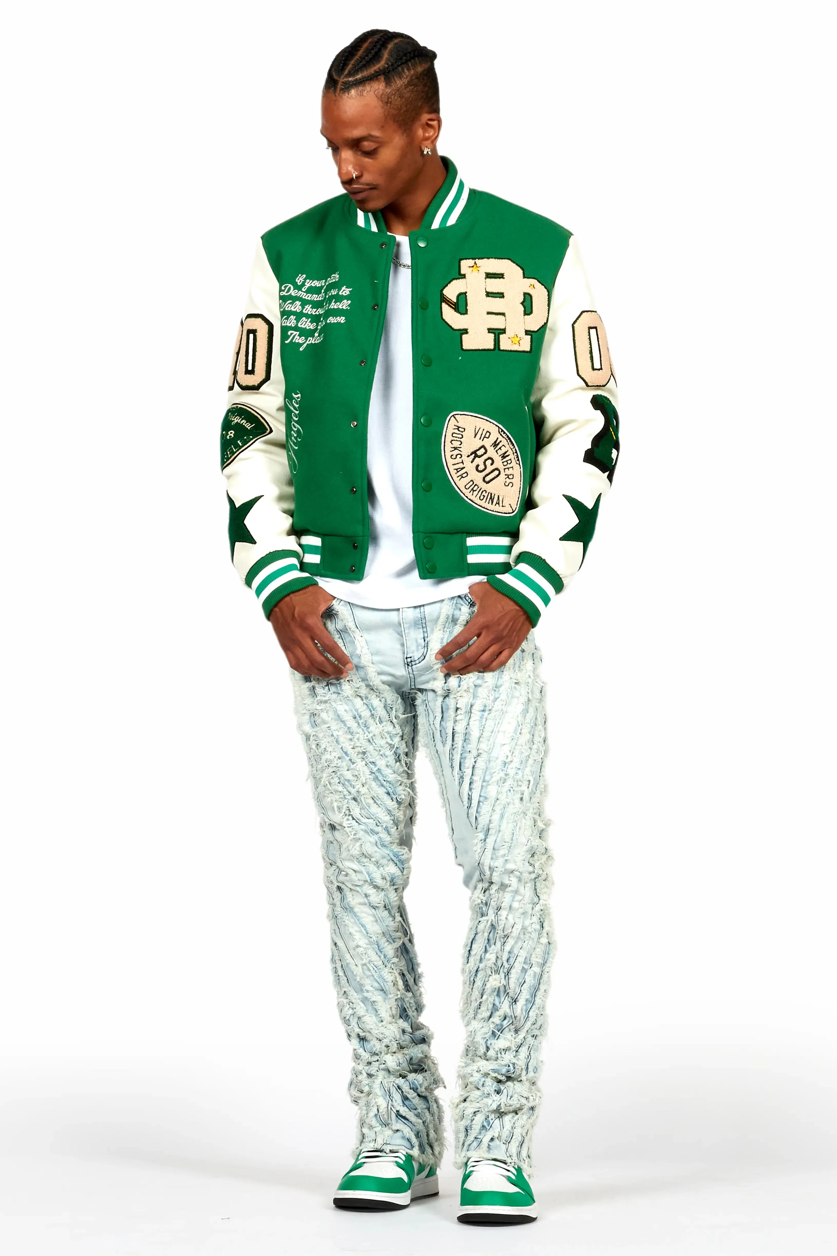Balser Green Varsity Jacket sold by Rockstar Original product image thumbnail 2