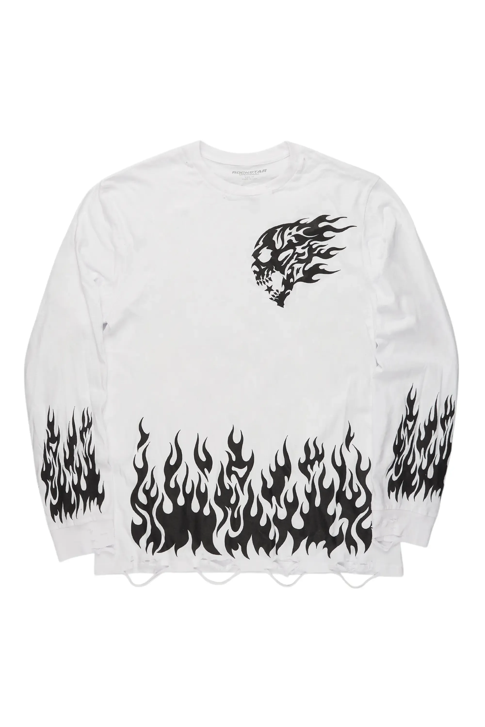 Bubble White Long Sleeve Graphic T-Shirt sold by Rockstar Original