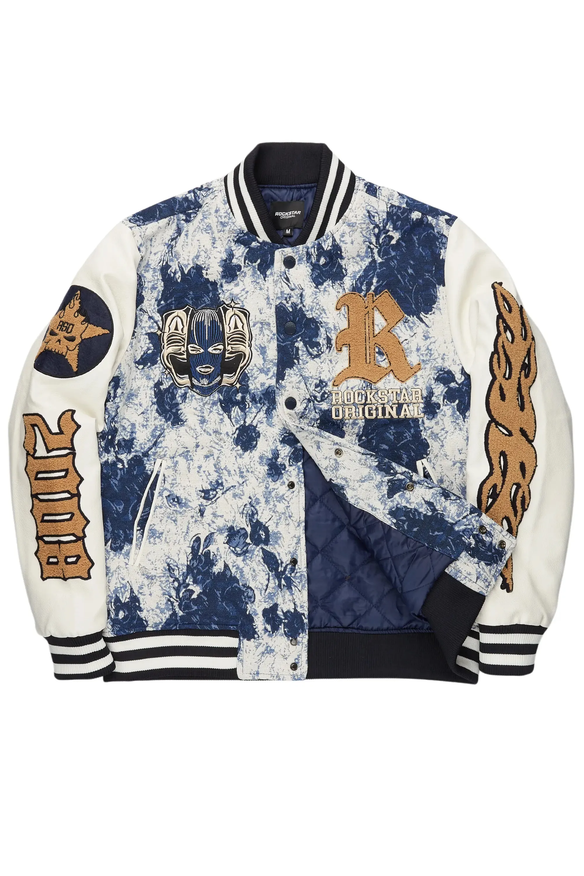 Doron Blue Tapestry Varsity Jacket sold by Rockstar Original product image thumbnail 2