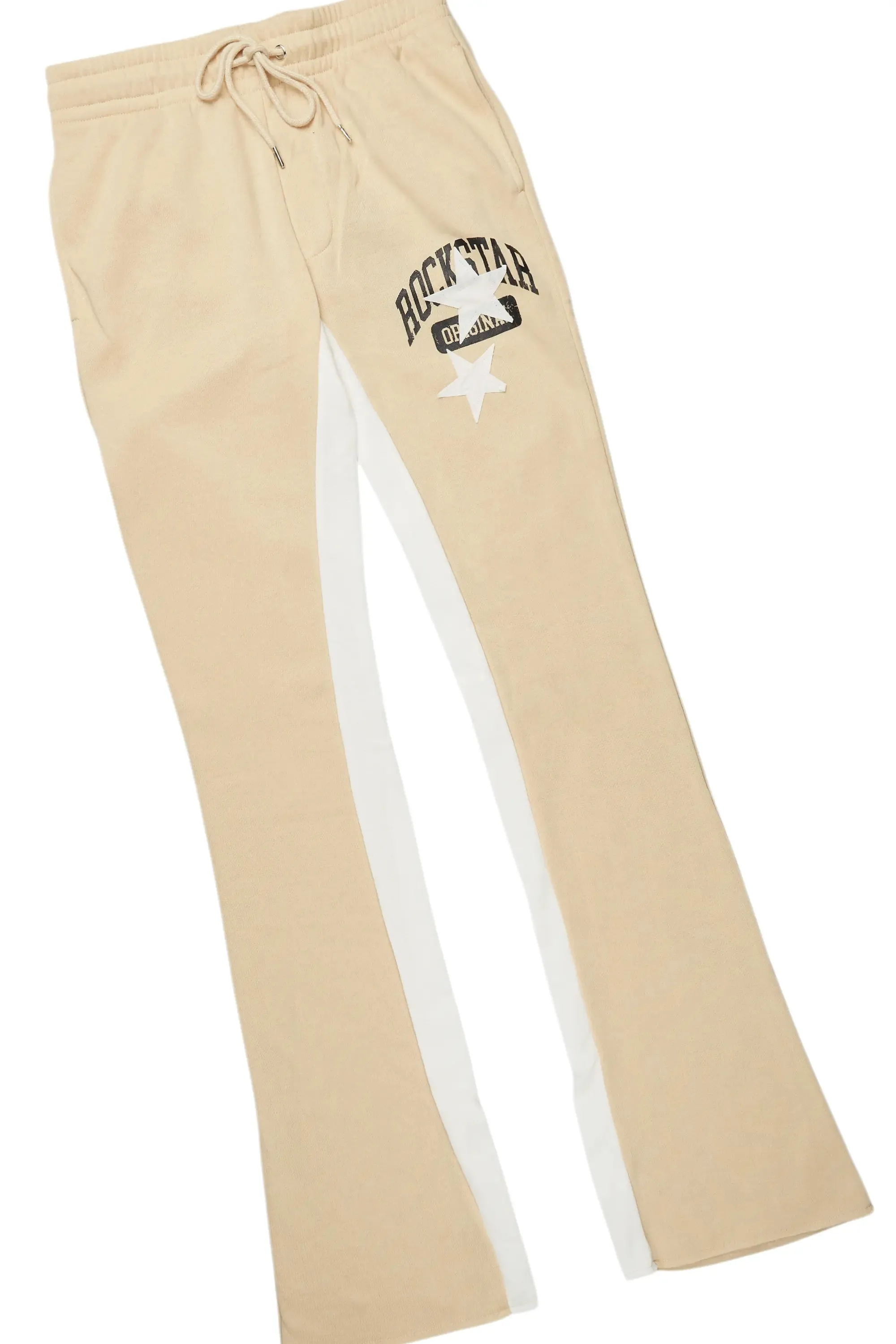 Mallor Beige Baggy Stacked Hoodie Track Set sold by Rockstar Original product image thumbnail 3