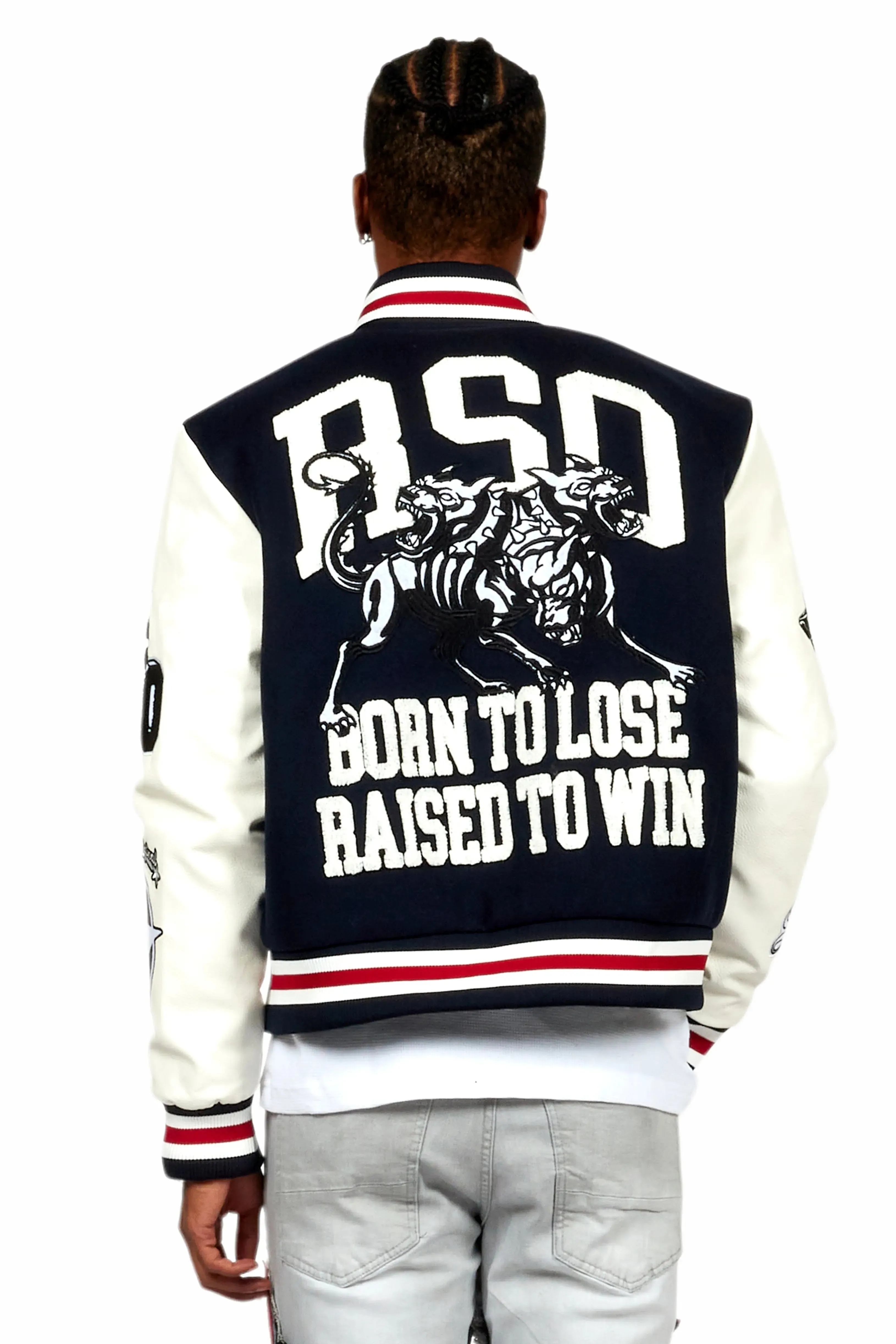 Afonso Navy Varsity Jacket sold by Rockstar Original product image thumbnail 5
