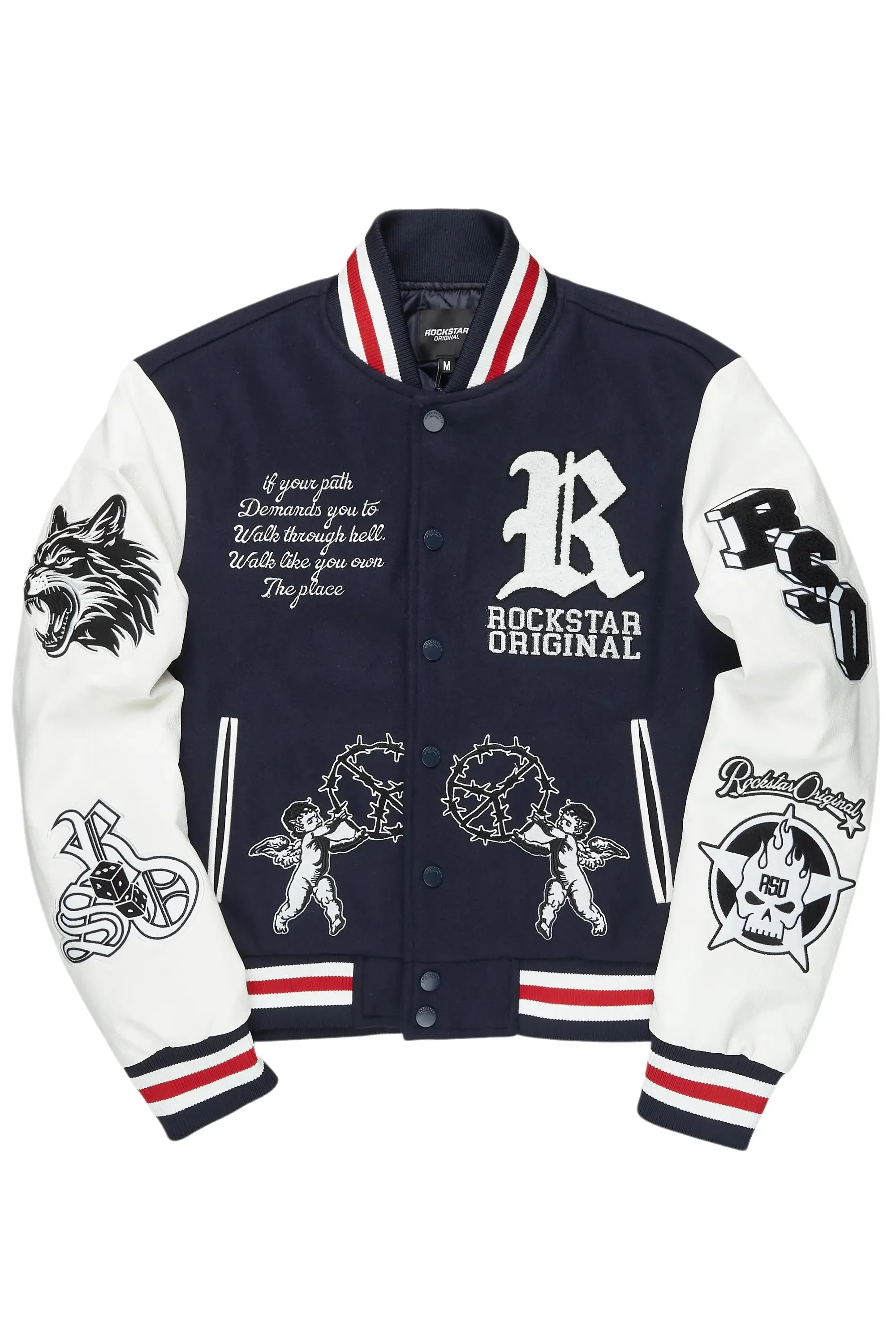 Afonso Navy Varsity Jacket sold by Rockstar Original