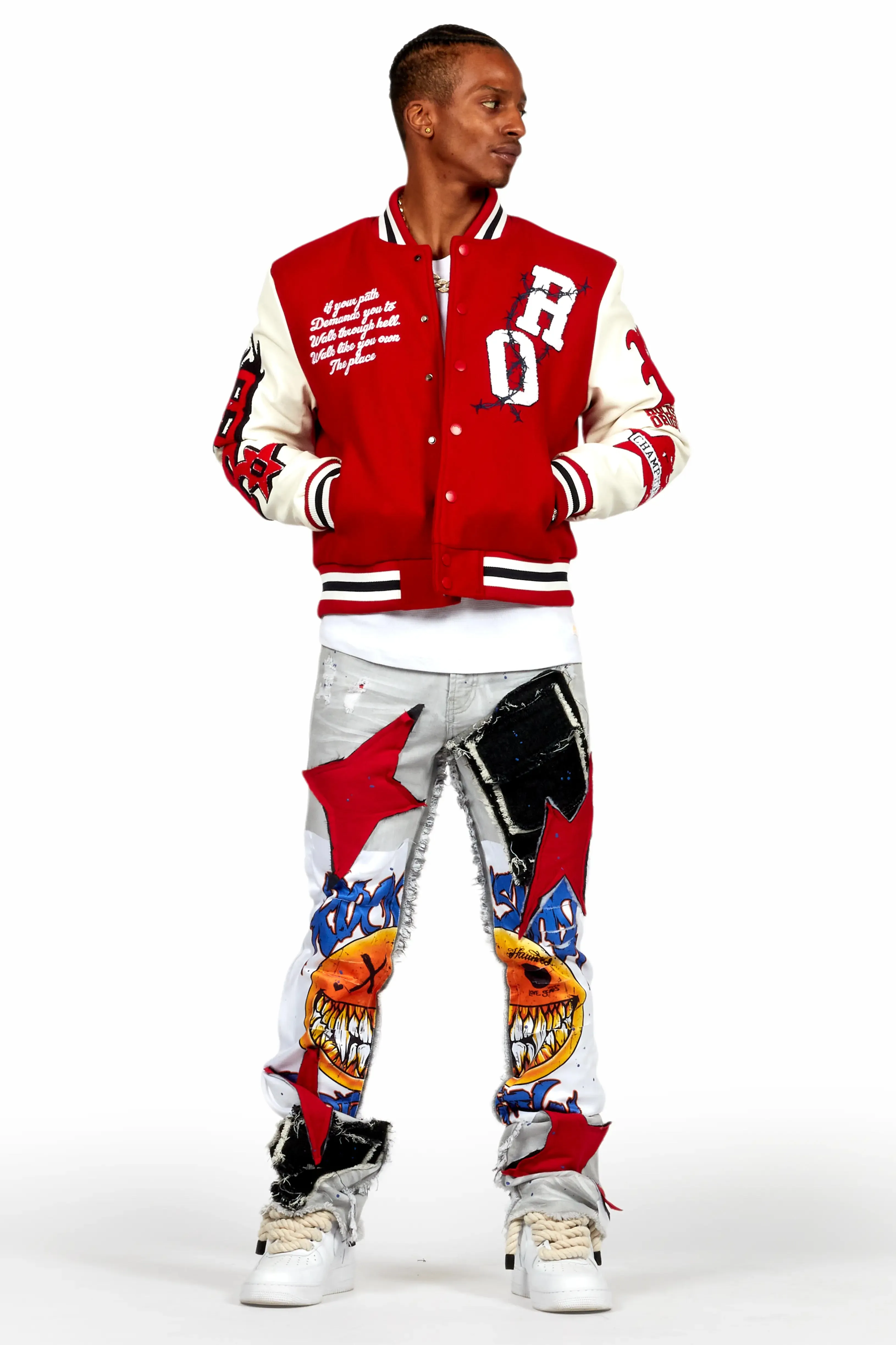 Skoll Red Varsity Jacket sold by Rockstar Original product image thumbnail 2