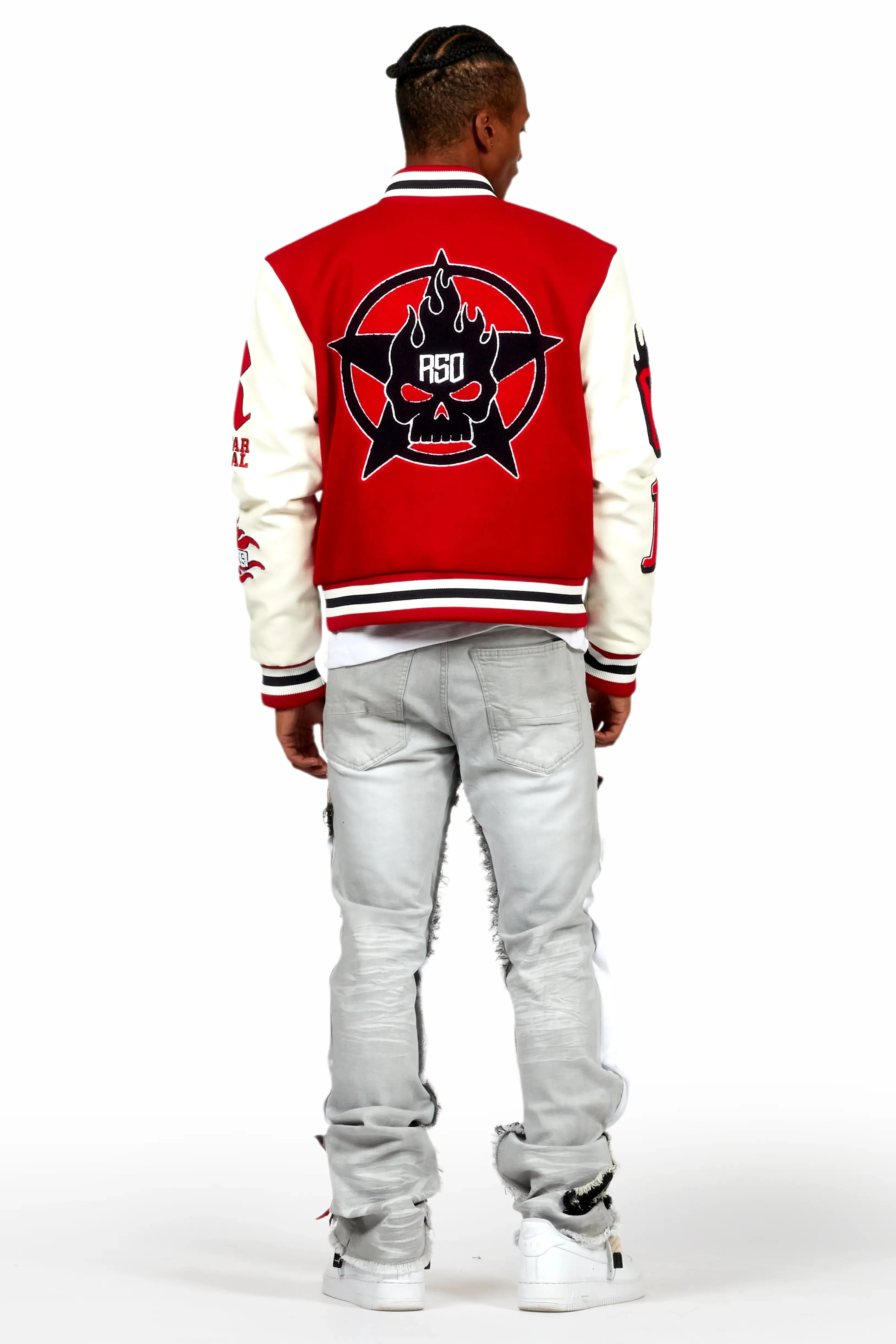 Skoll Red Varsity Jacket sold by Rockstar Original product image thumbnail 4