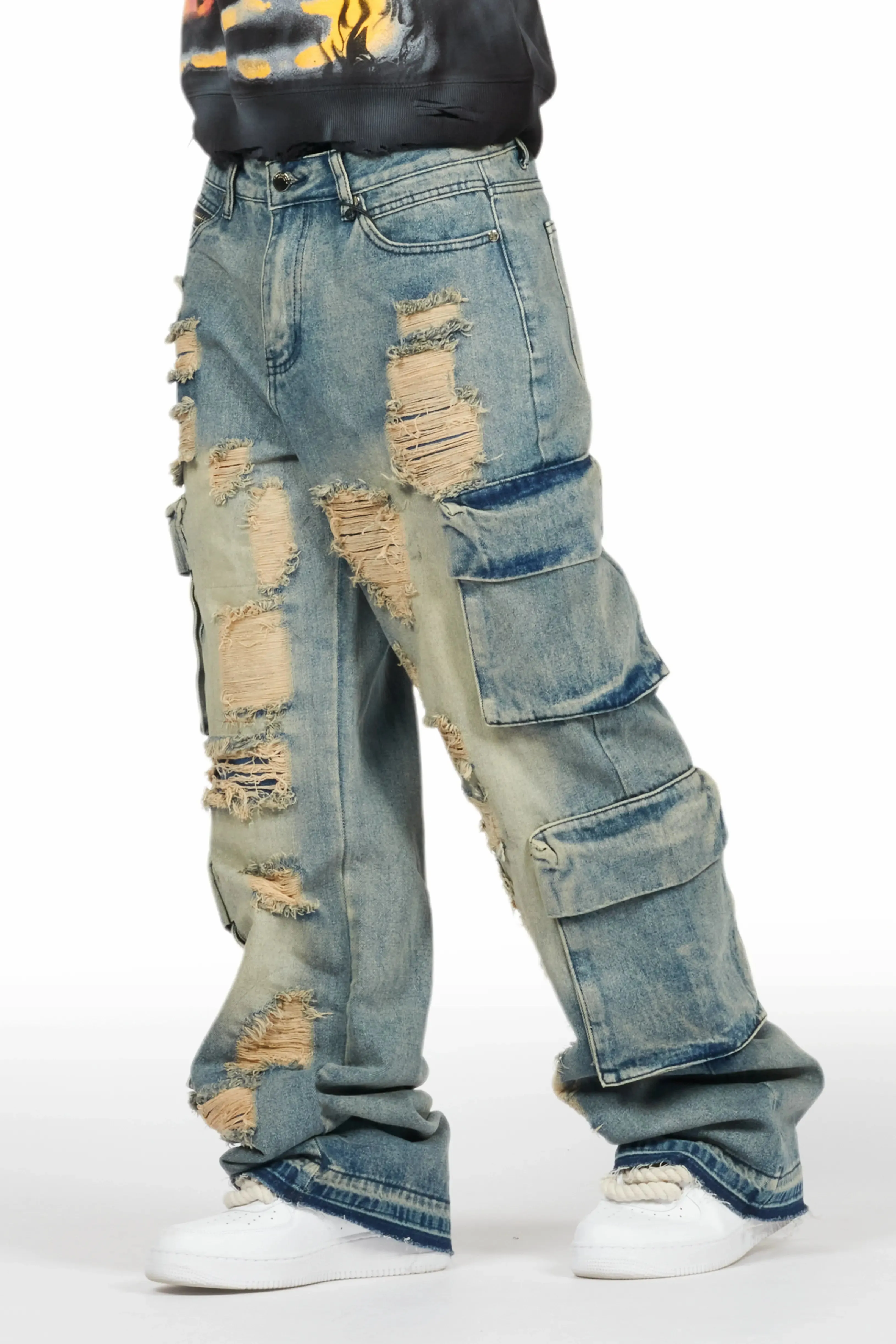 Peppe Blue Baggy Fit Jean sold by Rockstar Original