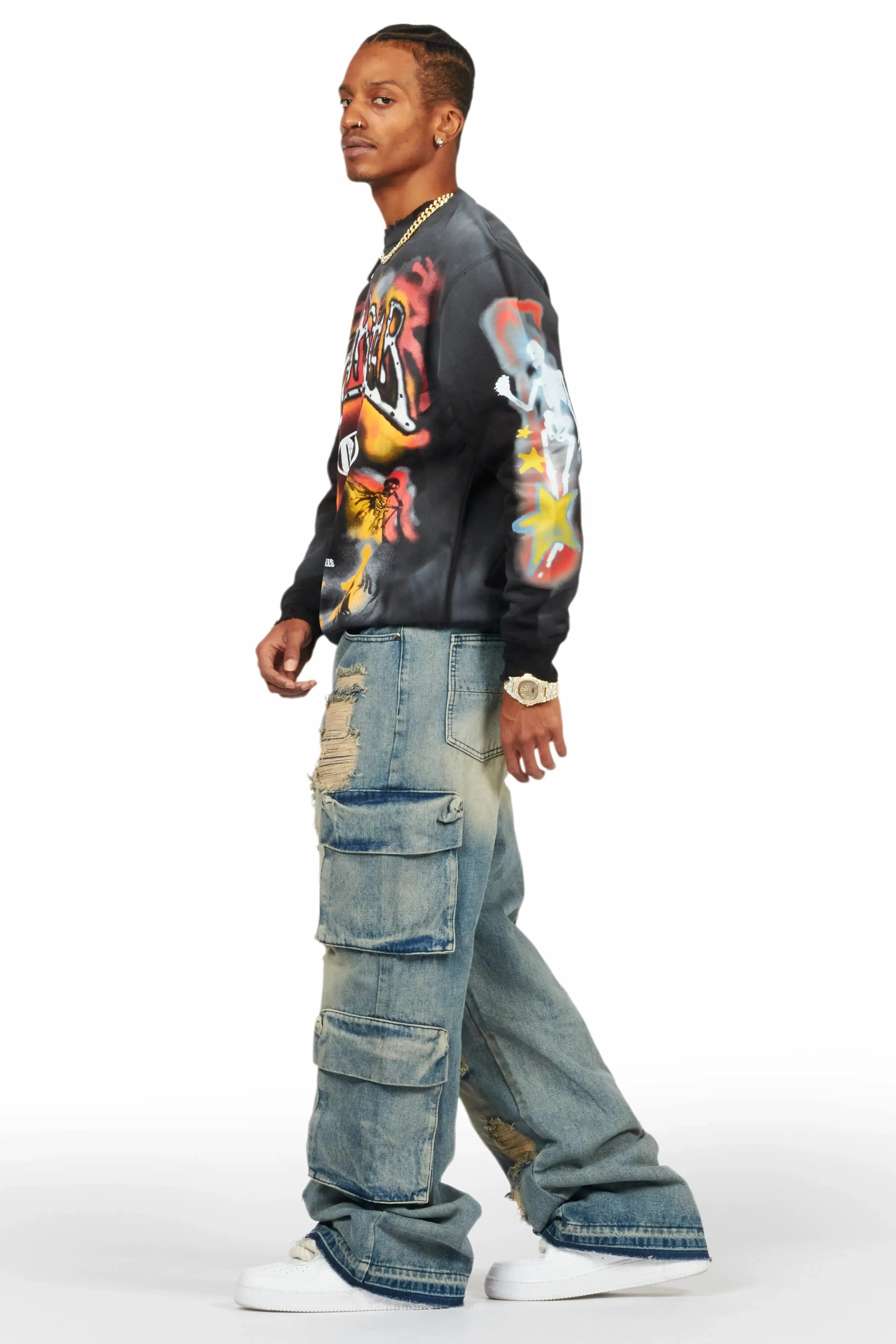 Peppe Blue Baggy Fit Jean sold by Rockstar Original product image thumbnail 4
