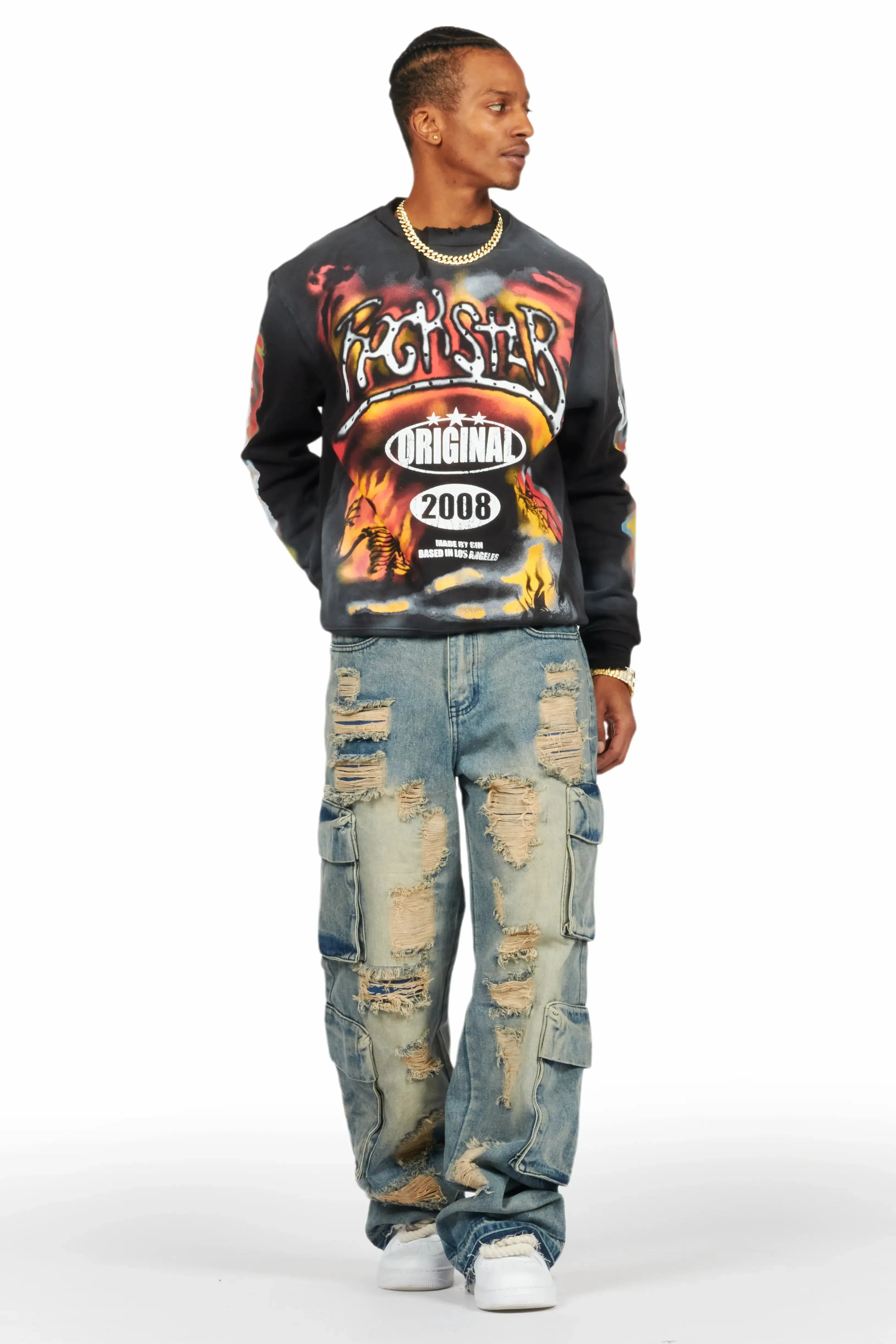 Peppe Blue Baggy Fit Jean sold by Rockstar Original product image thumbnail 3
