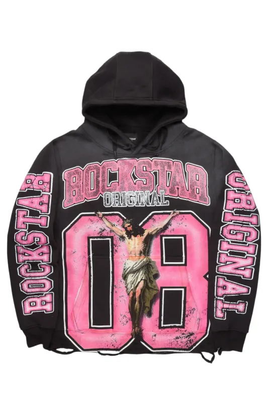 Fields Black Distressed Graphic Hoodie sold by Rockstar Original