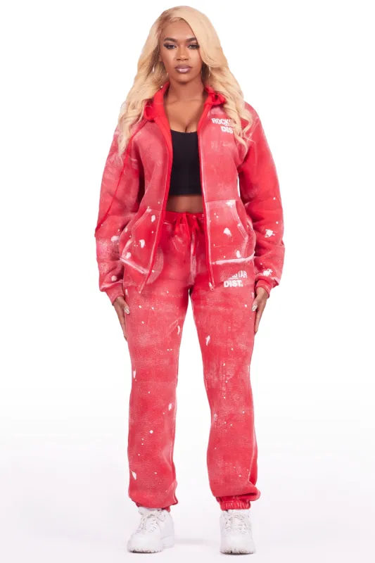 Alaiyah Red Oversized Trackset sold by Rockstar Original