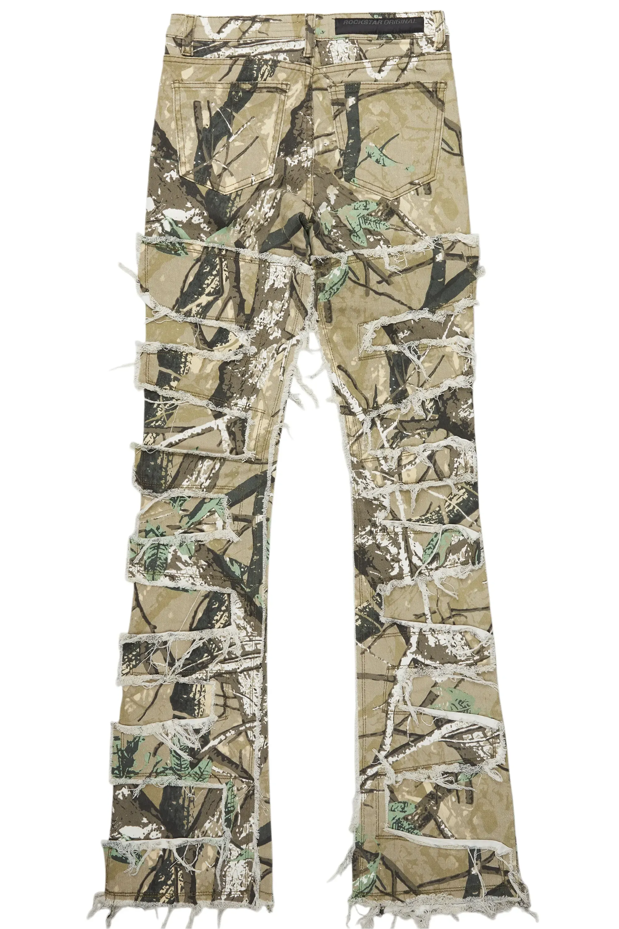Denzela Tree Camo Painted Stacked Flare Jean sold by Rockstar Original product image thumbnail 3