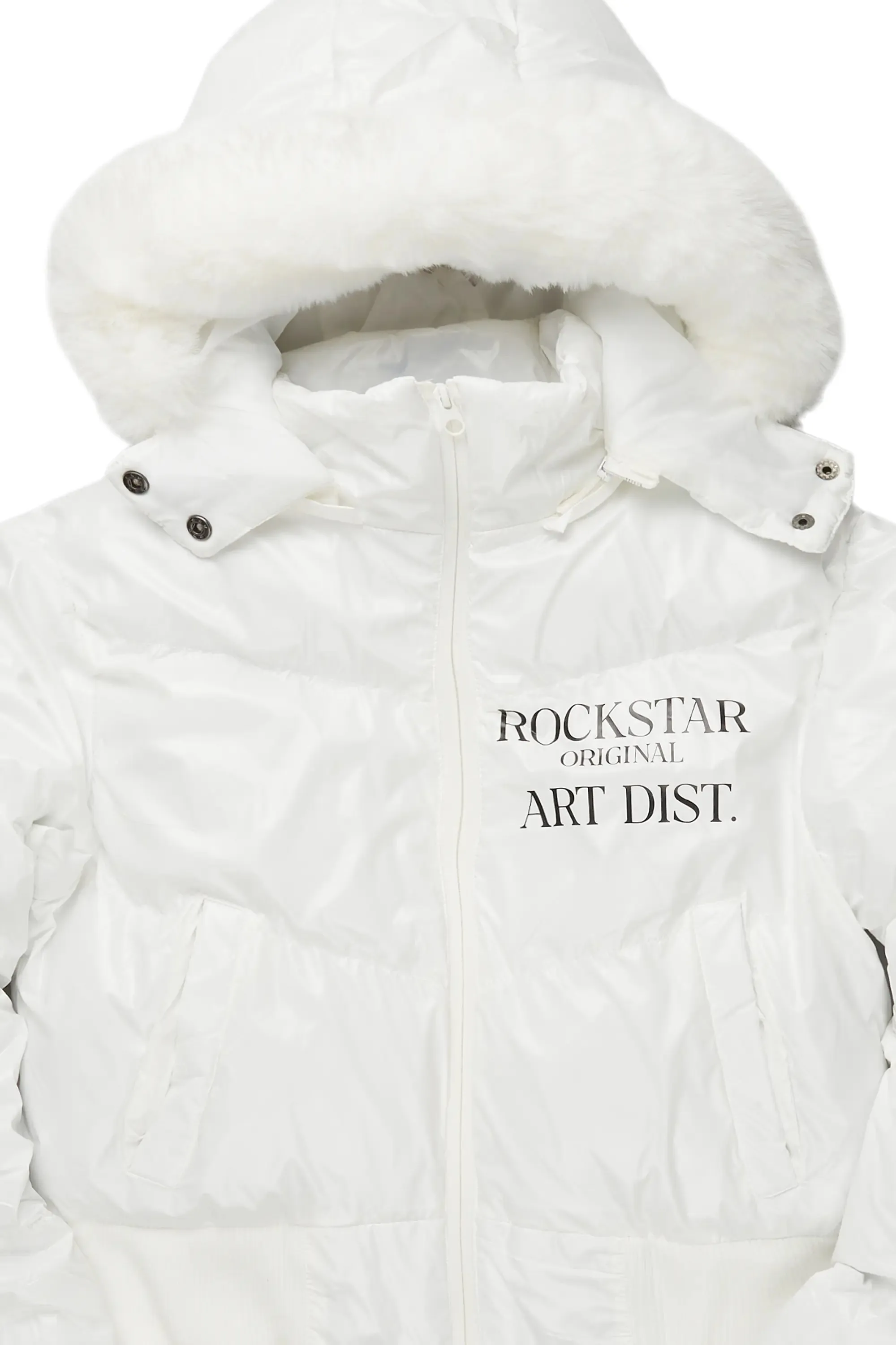 Destina White Puffer Jacket sold by Rockstar Original product image thumbnail 3