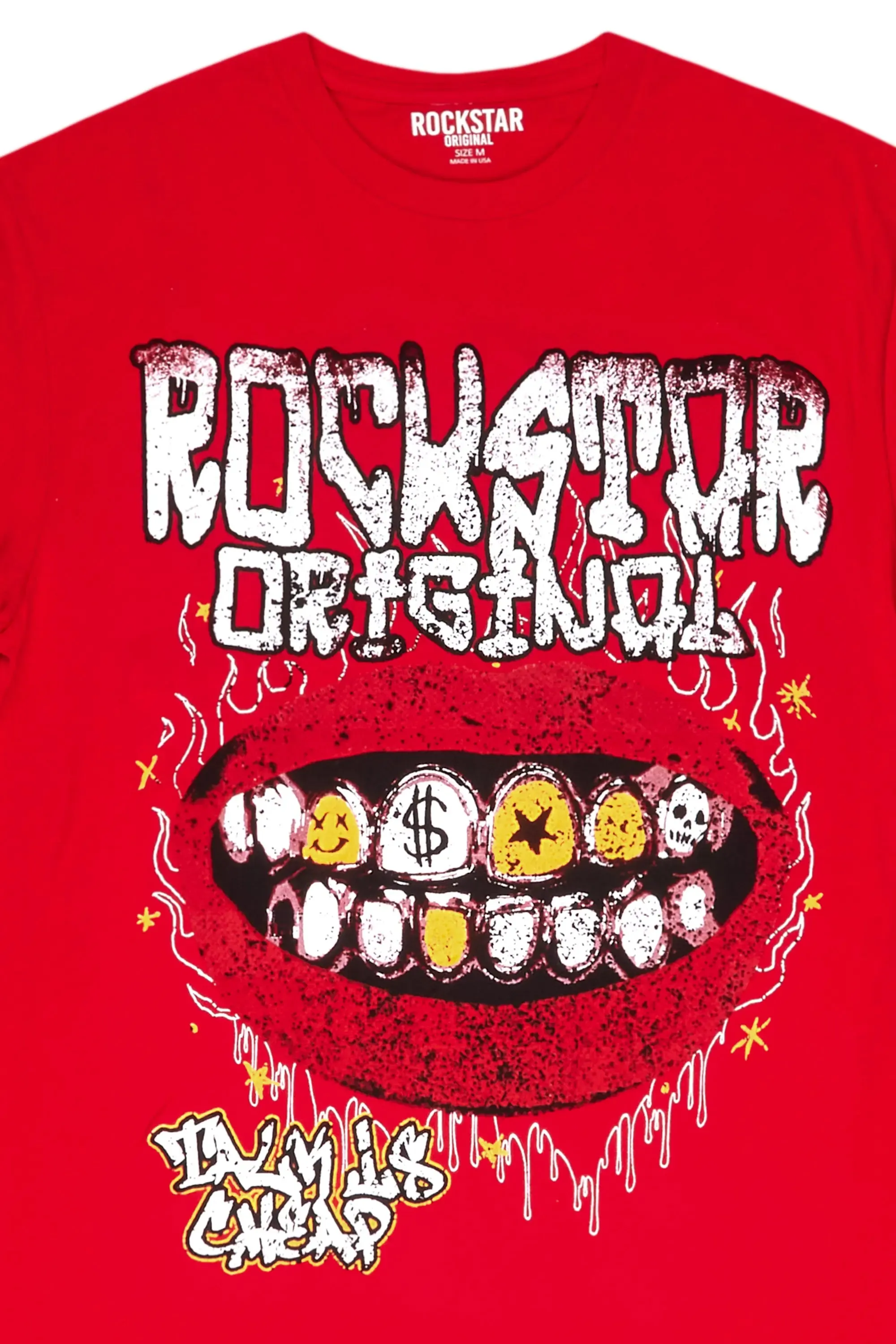 Kizzma Red Graphic T-Shirt sold by Rockstar Original product image thumbnail 3