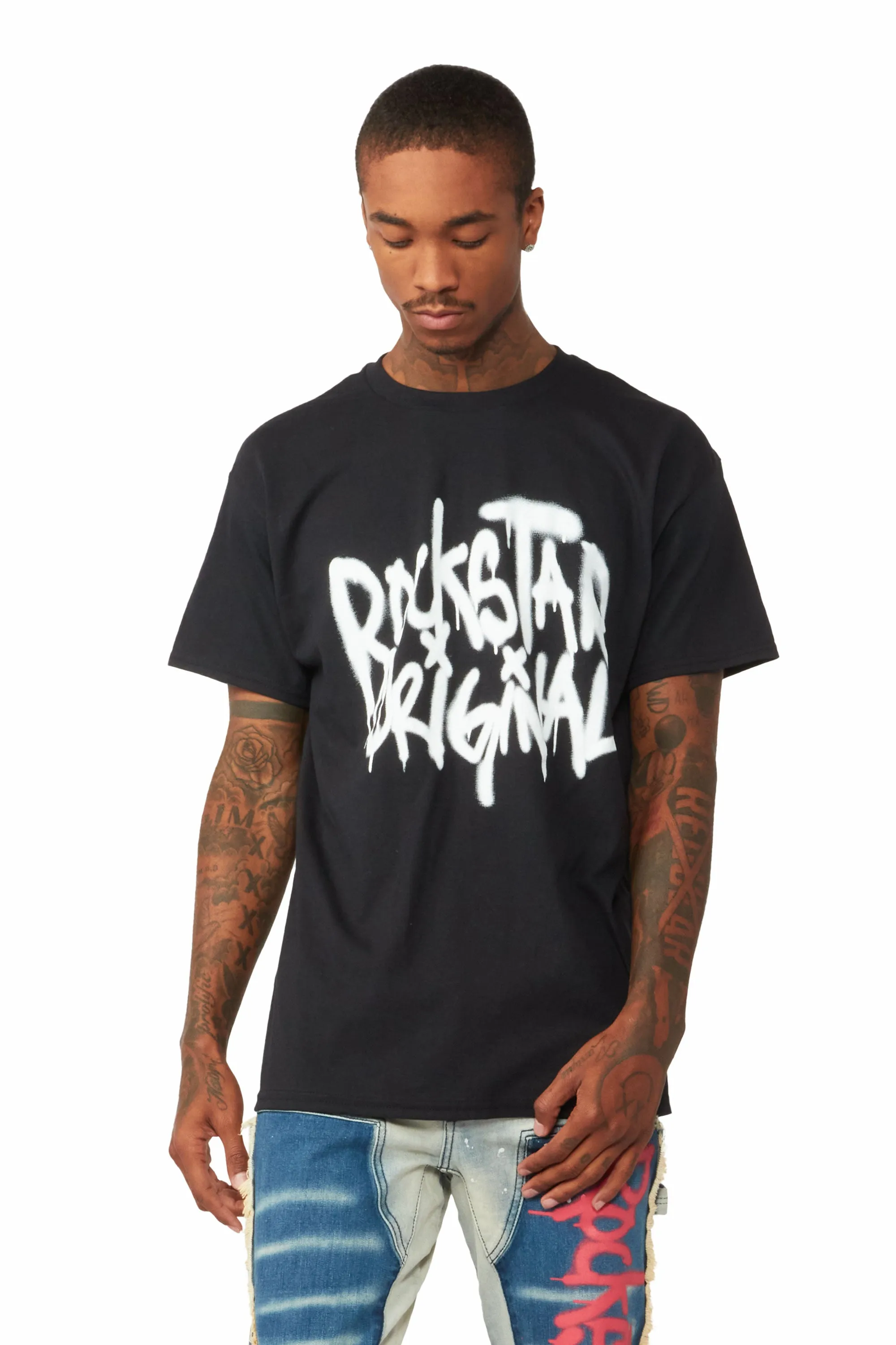 Nytron Black Graphic T-Shirt sold by Rockstar Original product image thumbnail 2