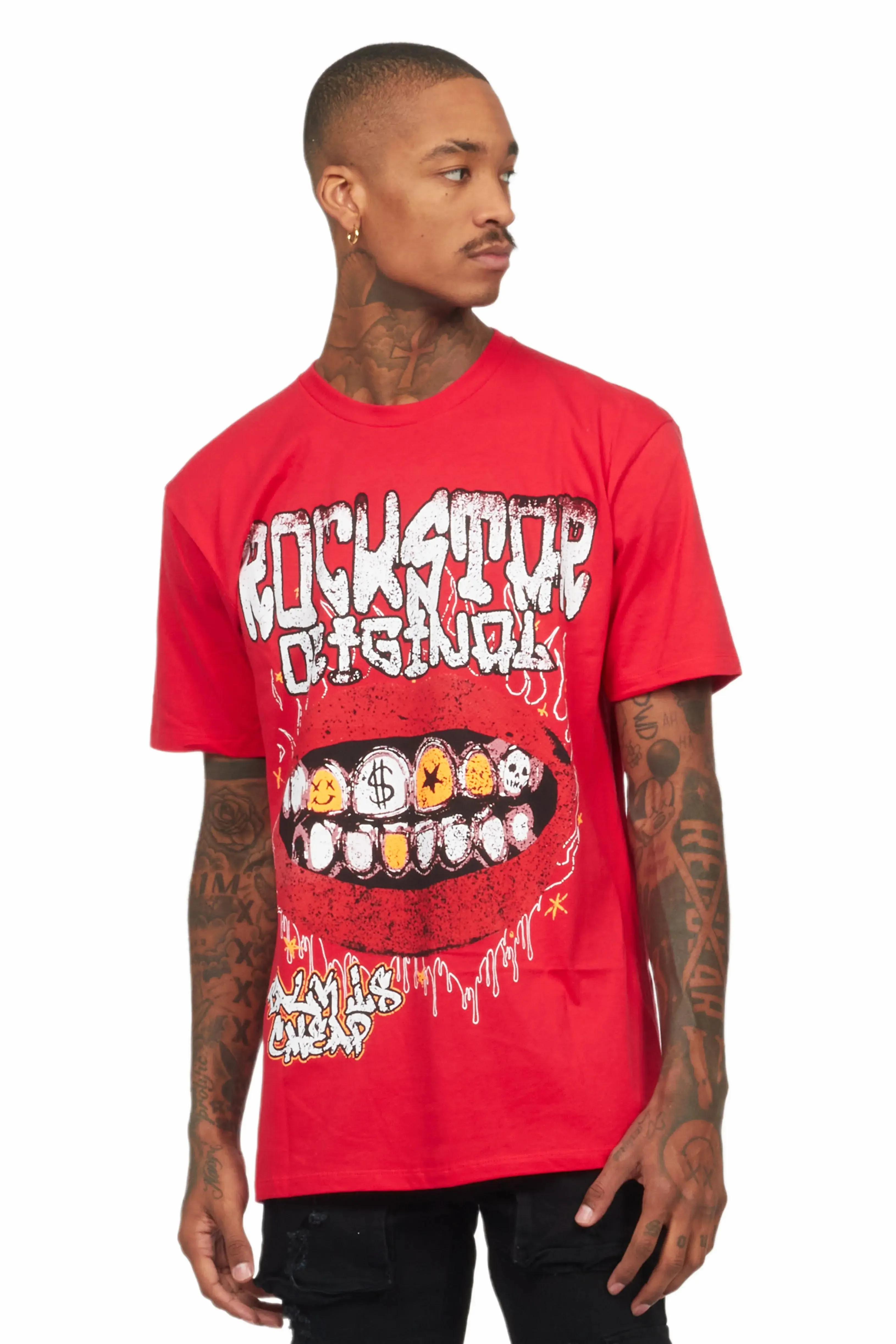Kizzma Red Graphic T-Shirt sold by Rockstar Original