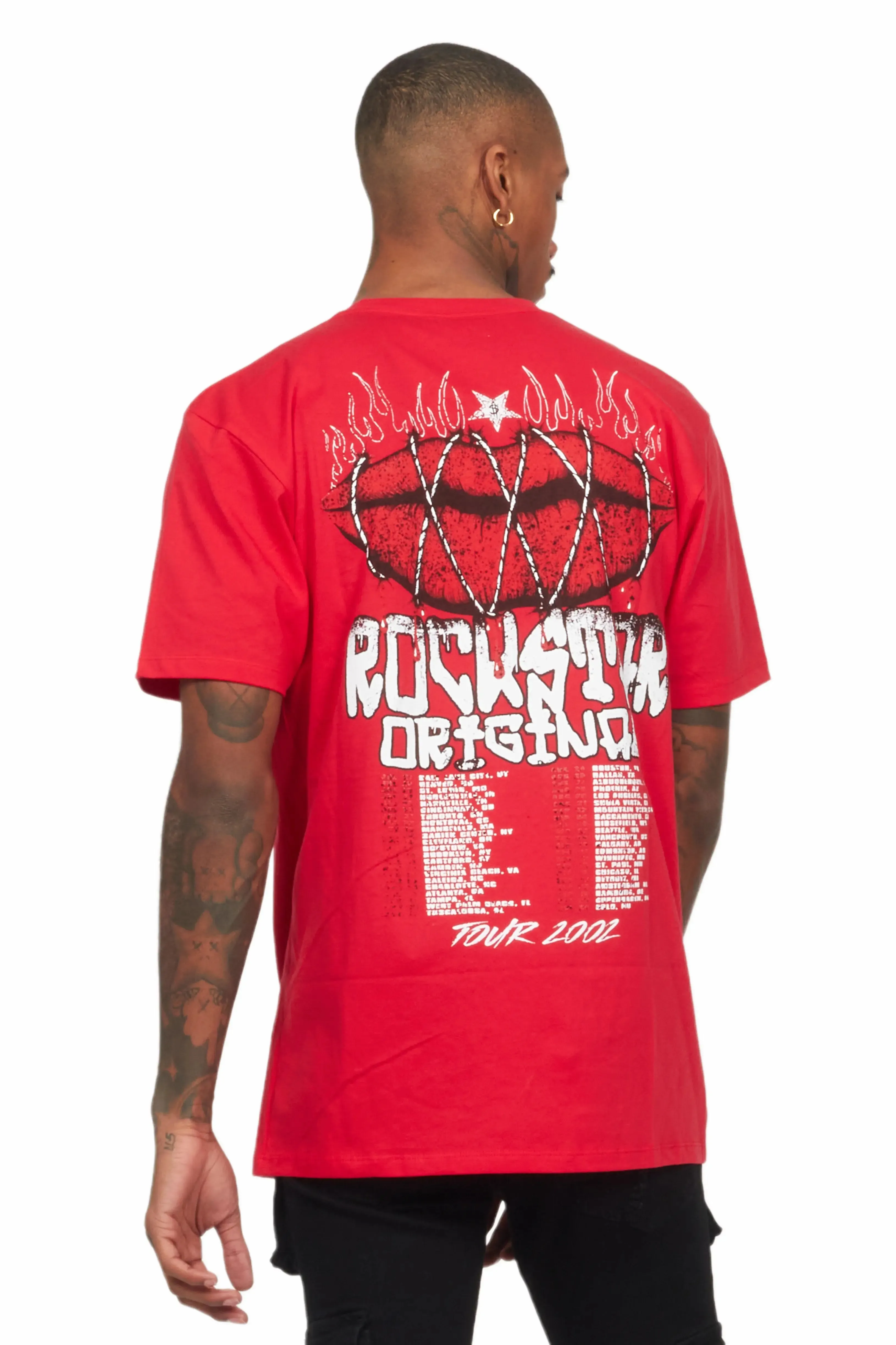 Kizzma Red Graphic T-Shirt sold by Rockstar Original product image thumbnail 4