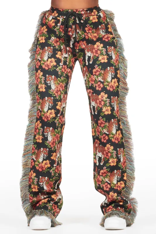 Alexsia Black Tapestry Stacked Pant sold by Rockstar Original