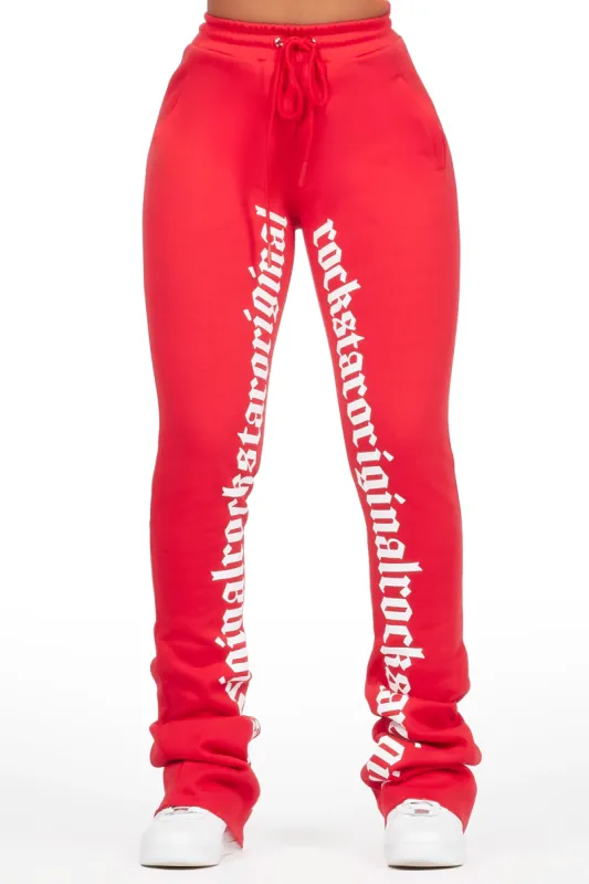 Blakely Red Super Stacked Pant sold by Rockstar Original