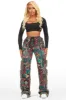 Joliet Red Tapestry Stacked Pant sold by Rockstar Original