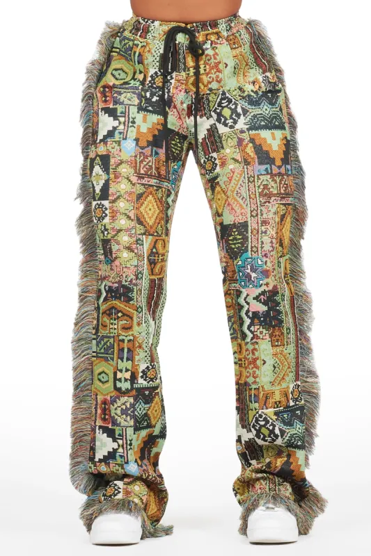 Joliet Black Tapestry Stacked Pant sold by Rockstar Original
