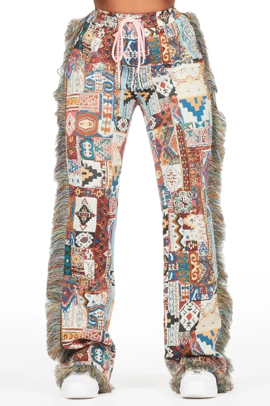 Joliet Beige Tapestry Stacked Pant sold by Rockstar Original