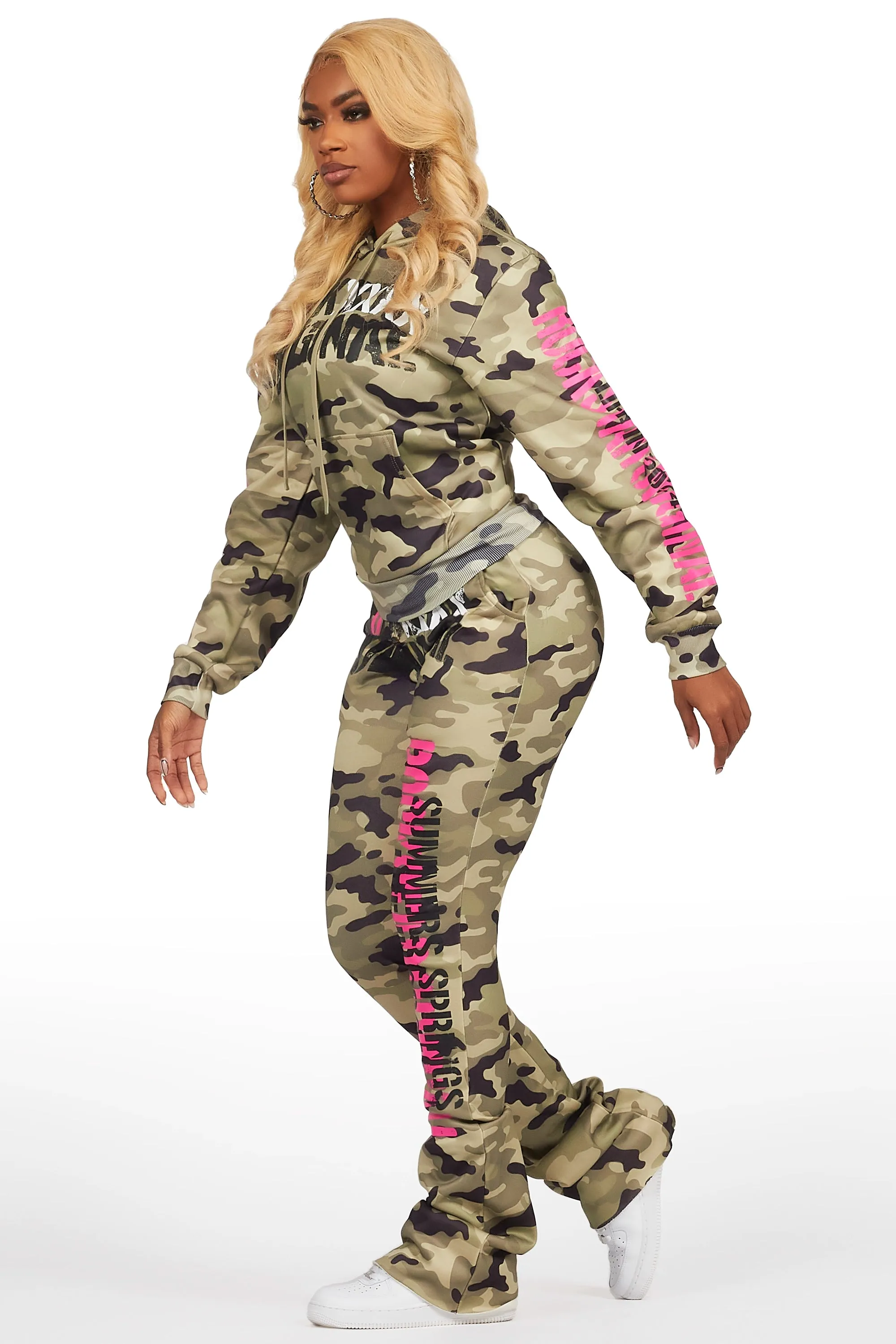 Lamani Green Camo Super Stacked Trackset sold by Rockstar Original product image thumbnail 4