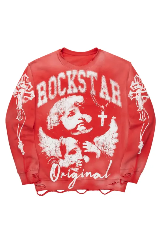 Deiter Red Graphic Crewneck sold by Rockstar Original