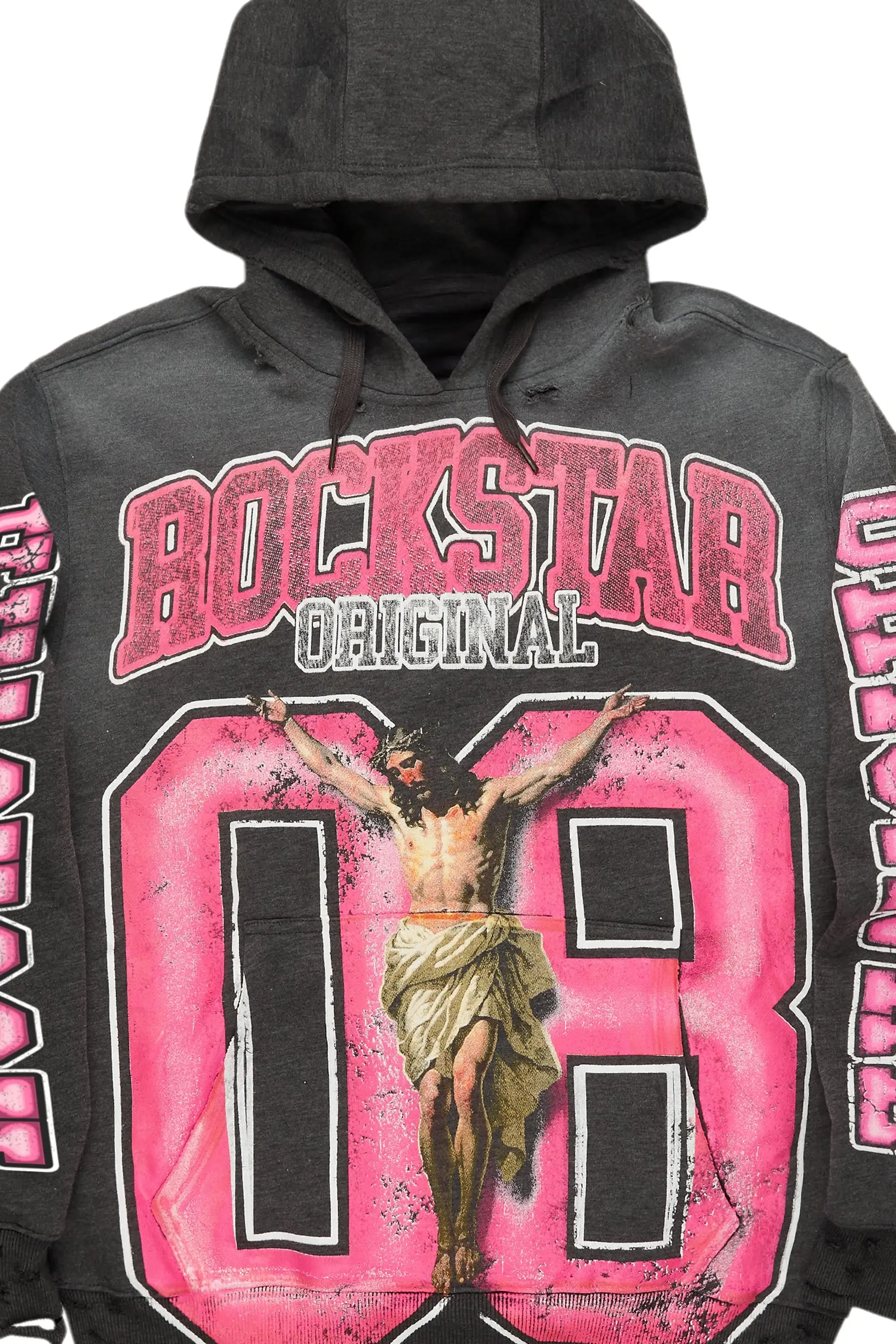Fields Charcoal Distressed Graphic Hoodie sold by Rockstar Original product image thumbnail 2