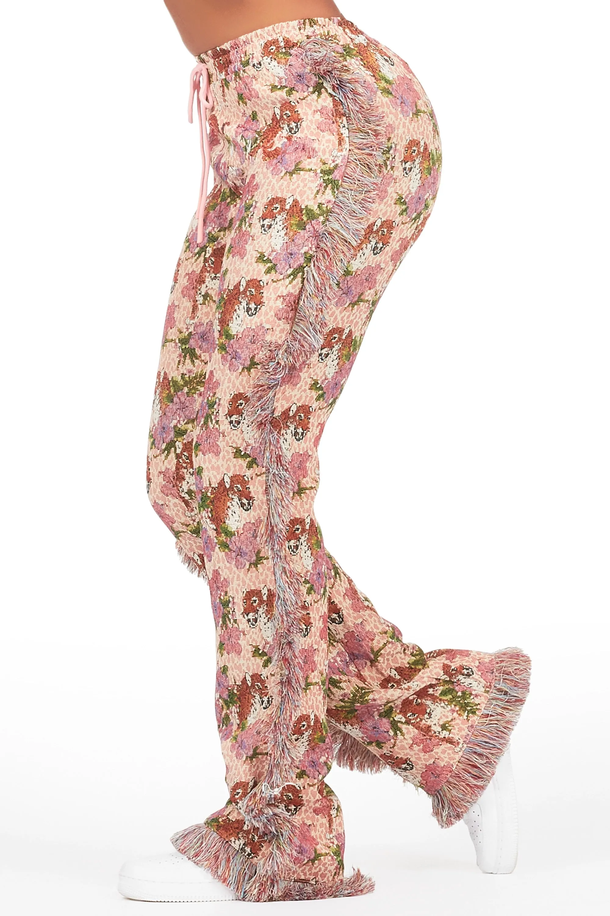 Alexsia Pink Tapestry Stacked Pant sold by Rockstar Original product image thumbnail 3