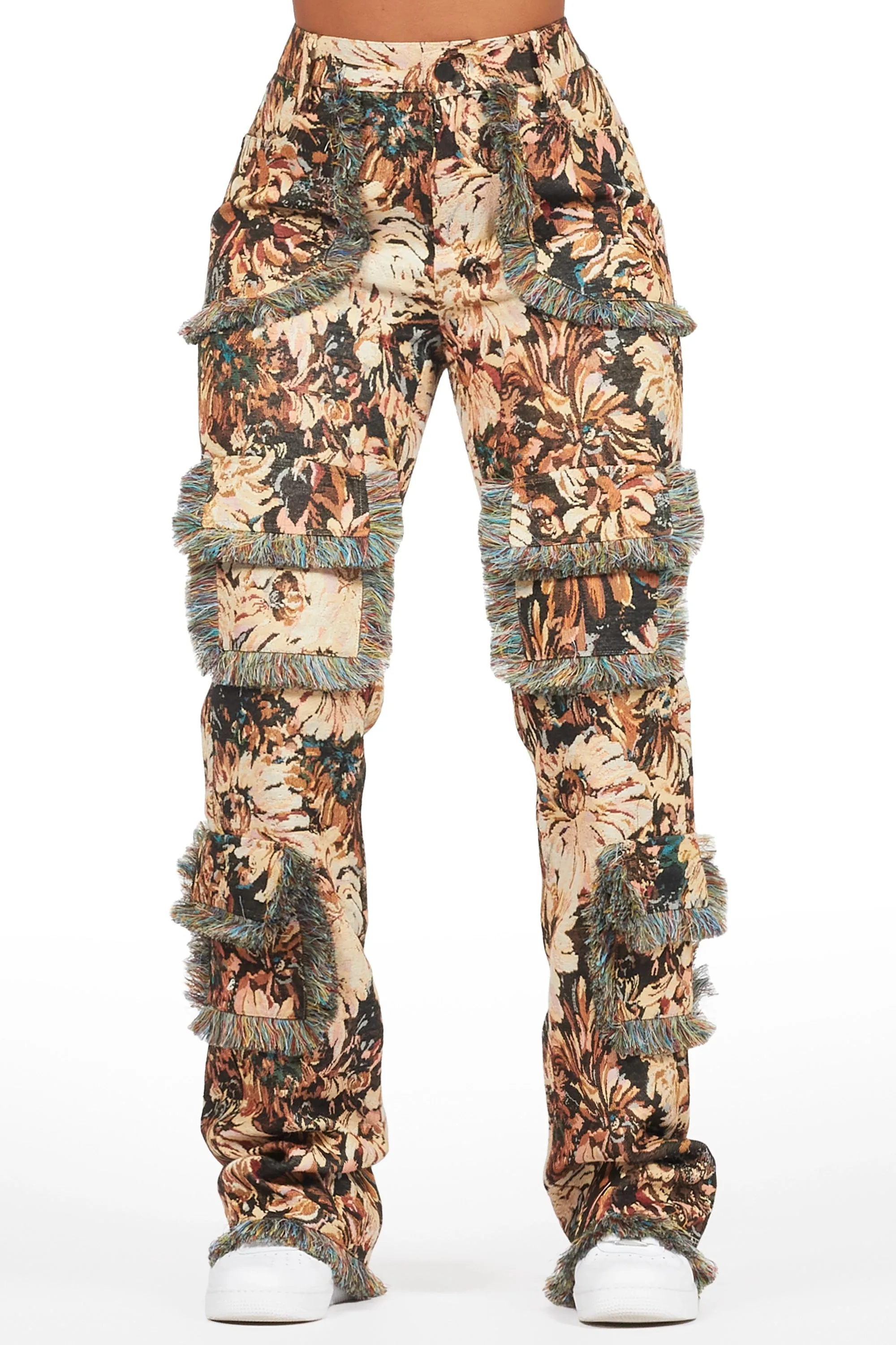 Takecia Black Tapestry Stacked Pant sold by Rockstar Original