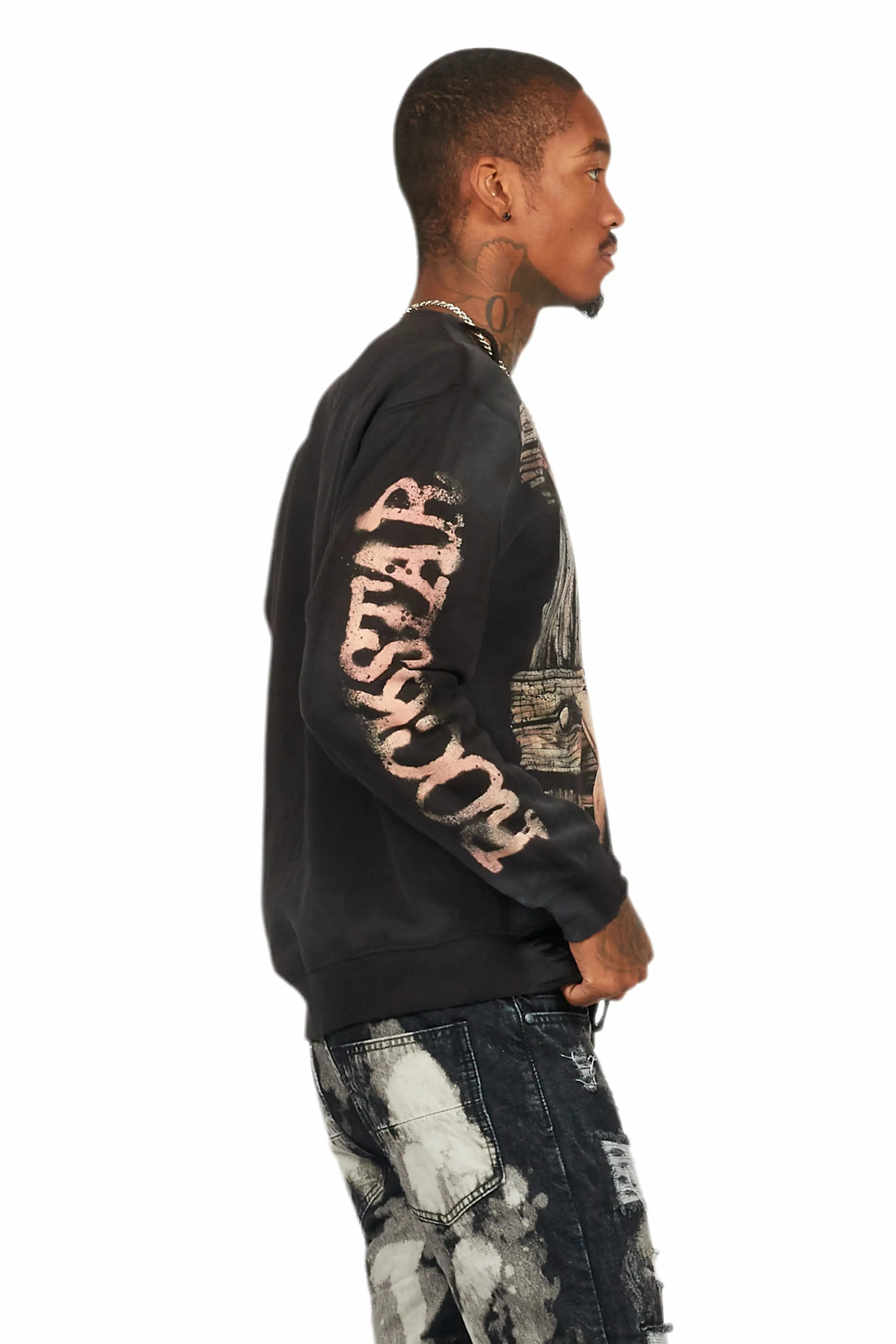 Panos Black Graphic Crewneck sold by Rockstar Original product image thumbnail 3