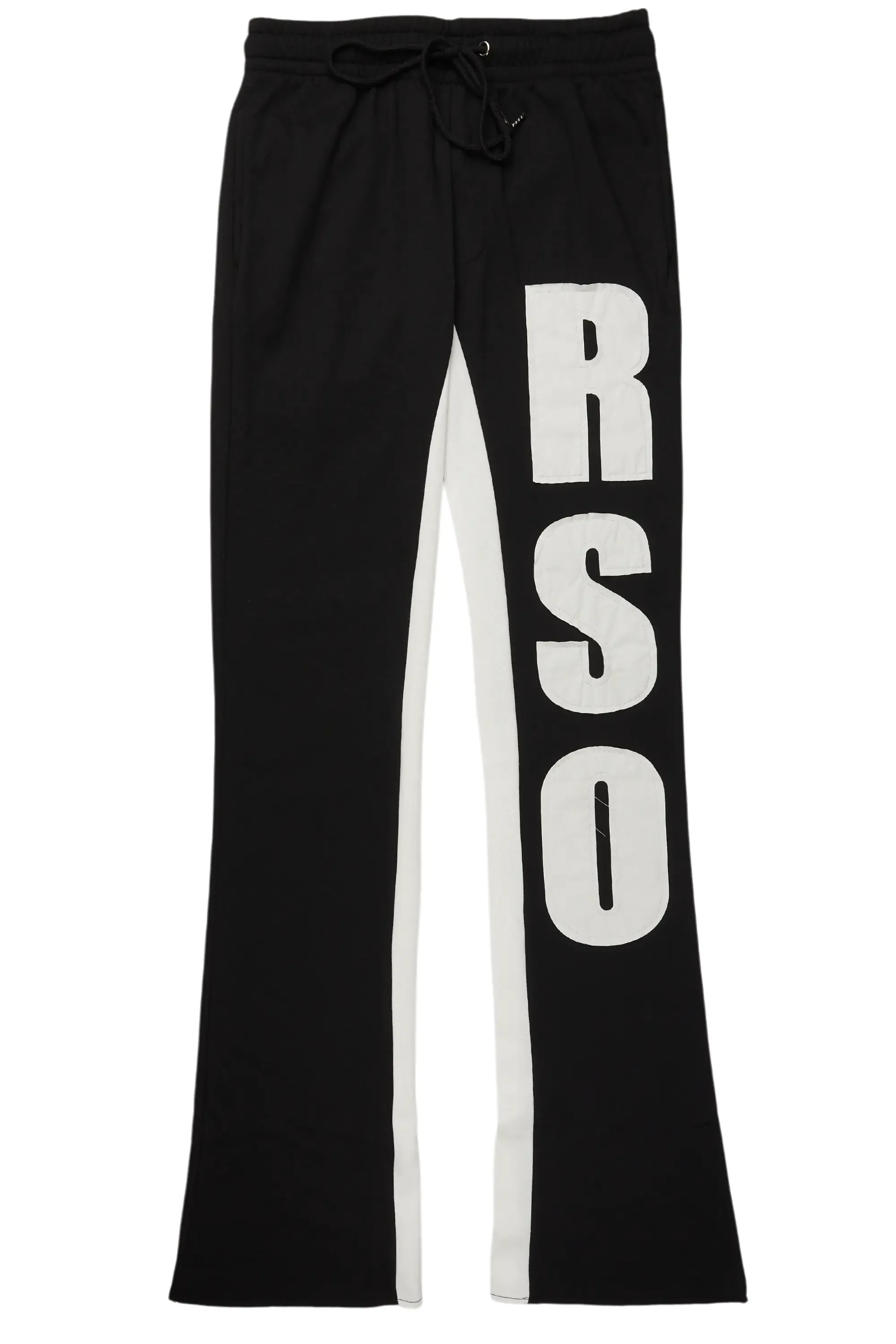 Uko Jet Black Stacked Baggy Track Pant sold by Rockstar Original