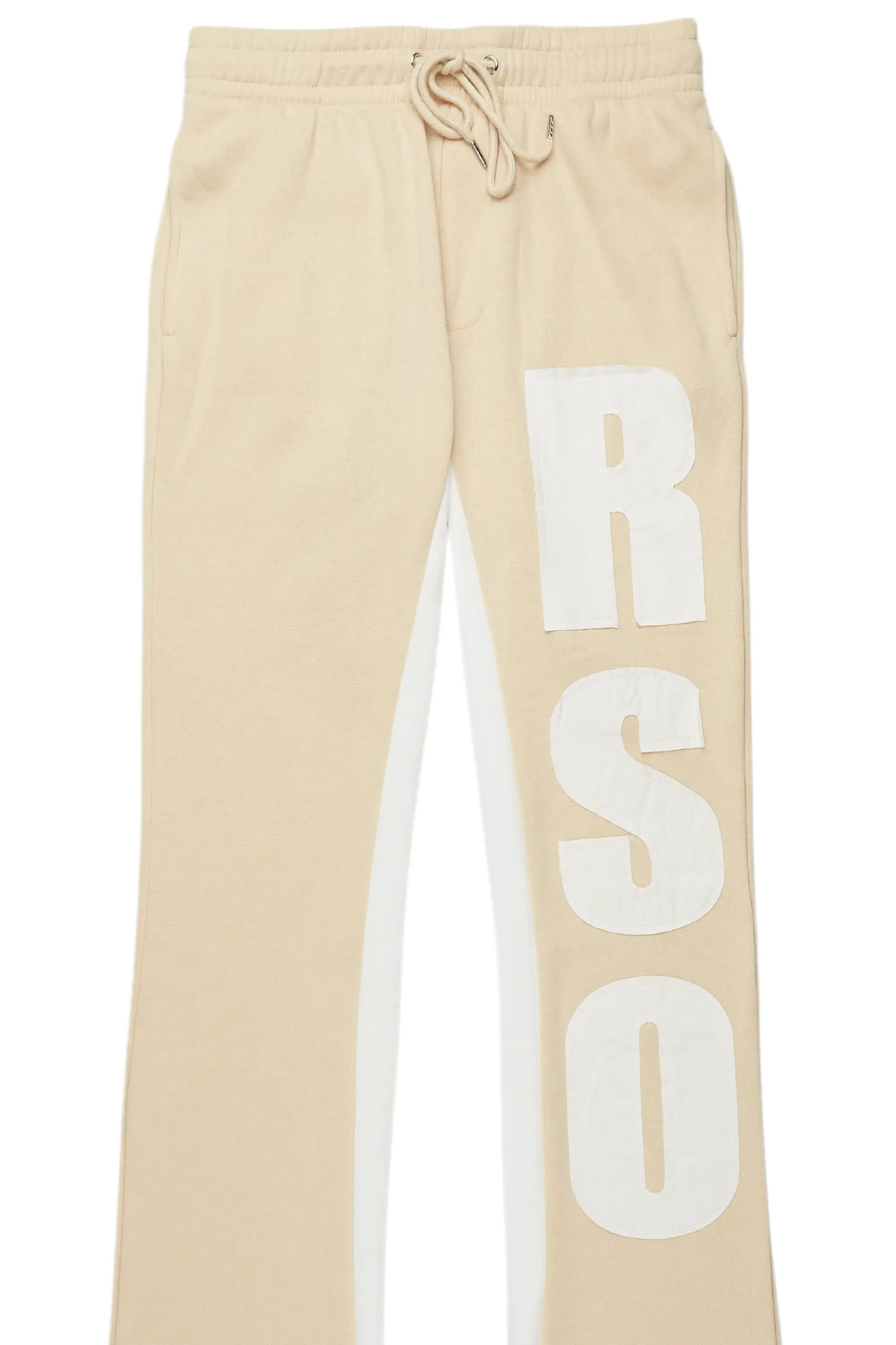 Uko Beige Stacked Baggy Track Pant sold by Rockstar Original product image thumbnail 2